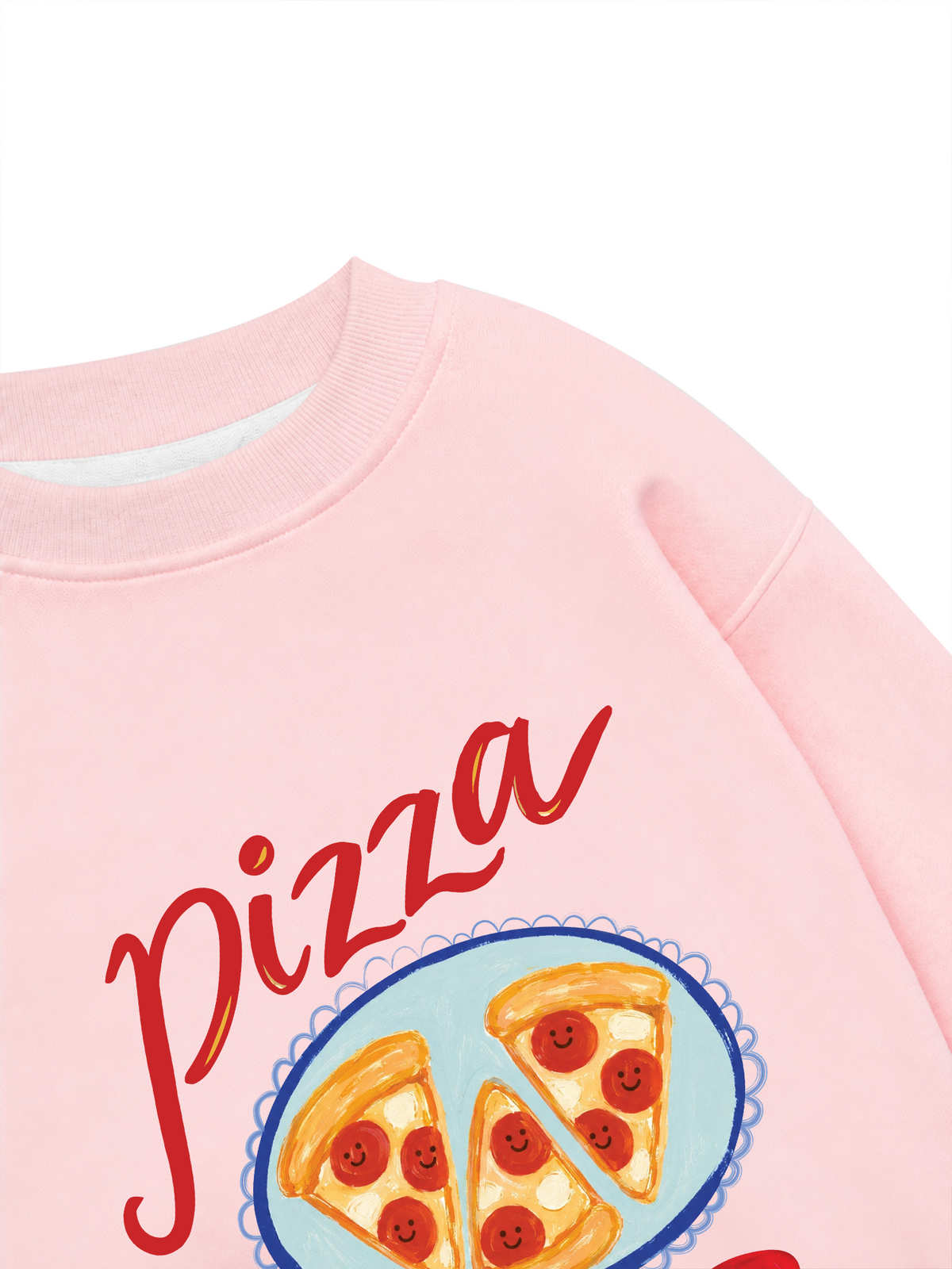 Áo Sweater Nỉ Hai Da Yummy Mood Pizza Girl Club