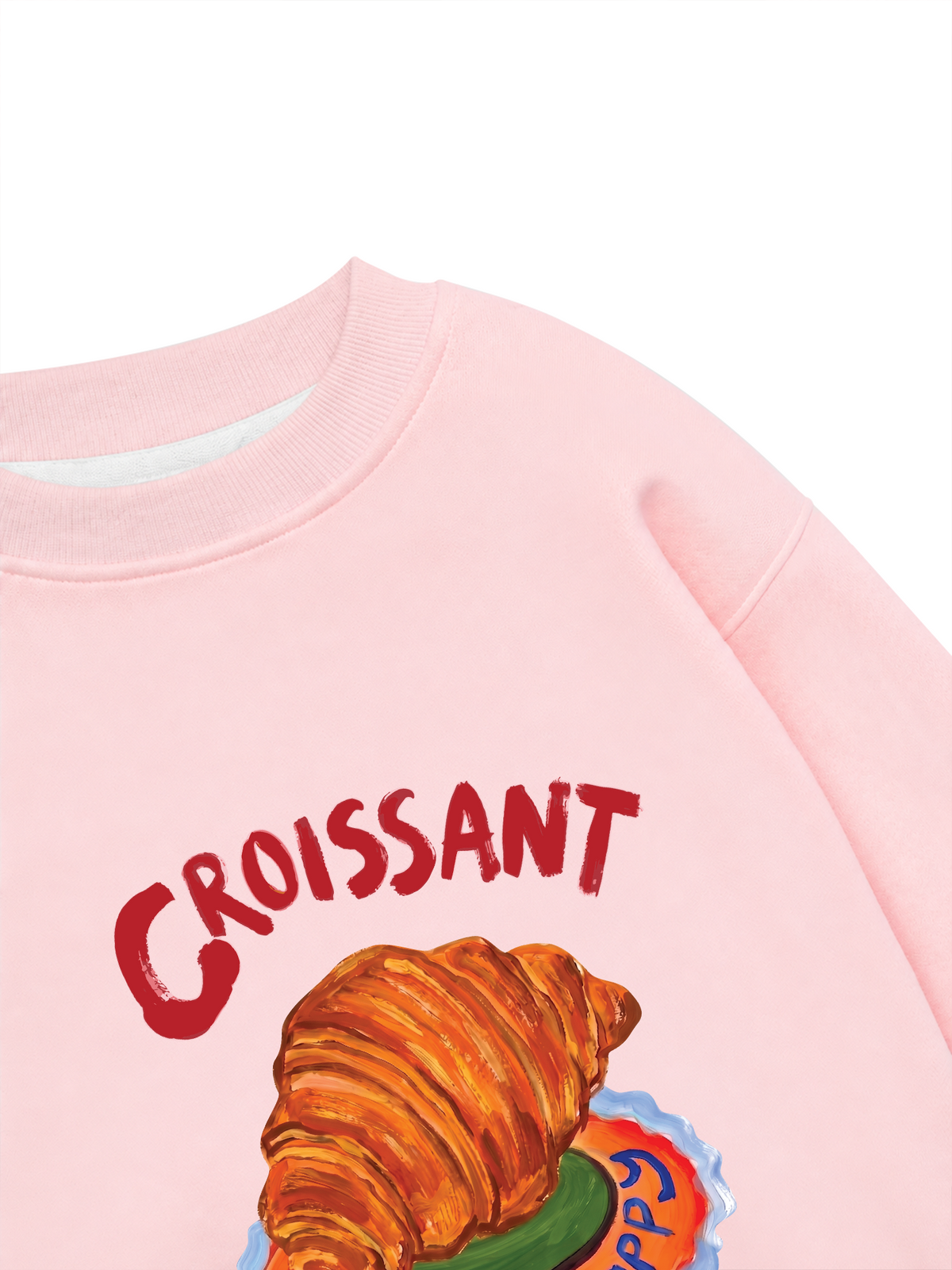 Áo Sweater Nỉ Hai Da Yummy Mood Croissant Club