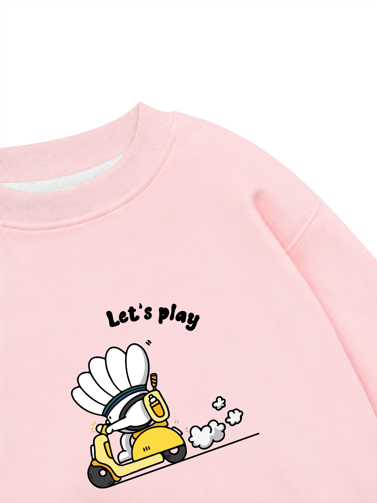 Áo Sweater Nỉ Hai Da Badminton Let's Play