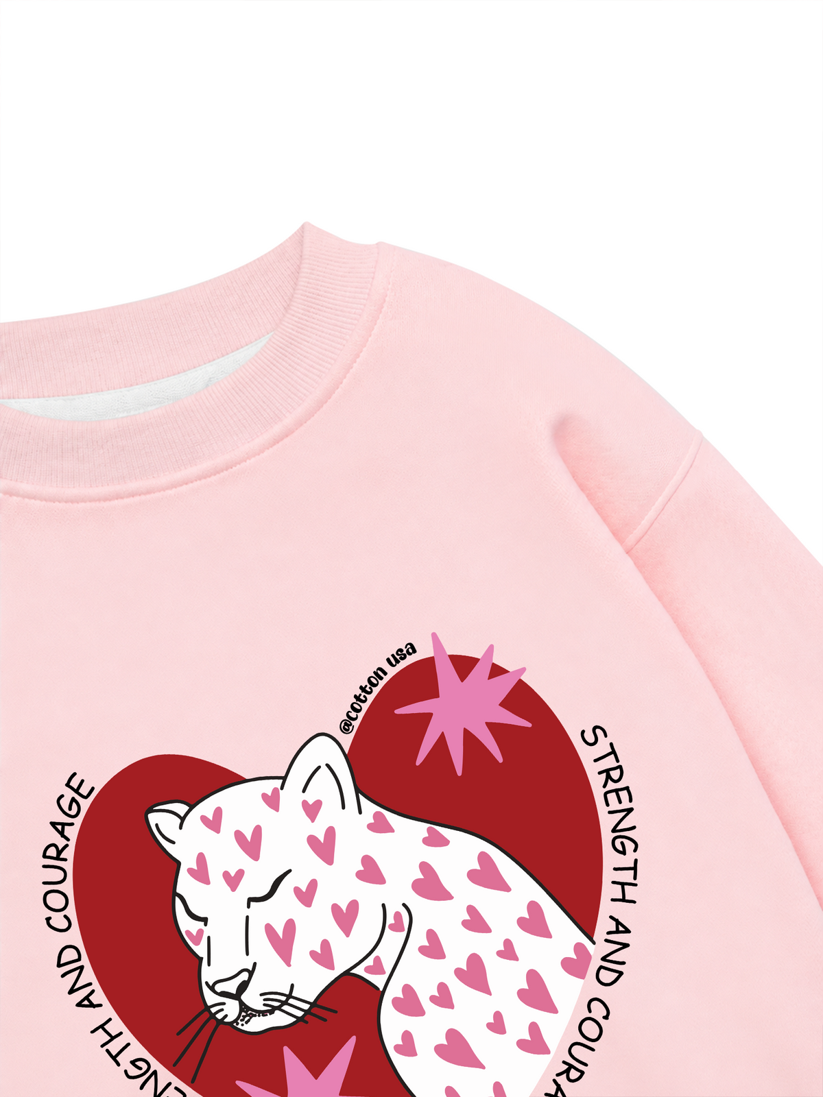Áo Sweater Nỉ Hai Da Urban Leopard Strength And Courage