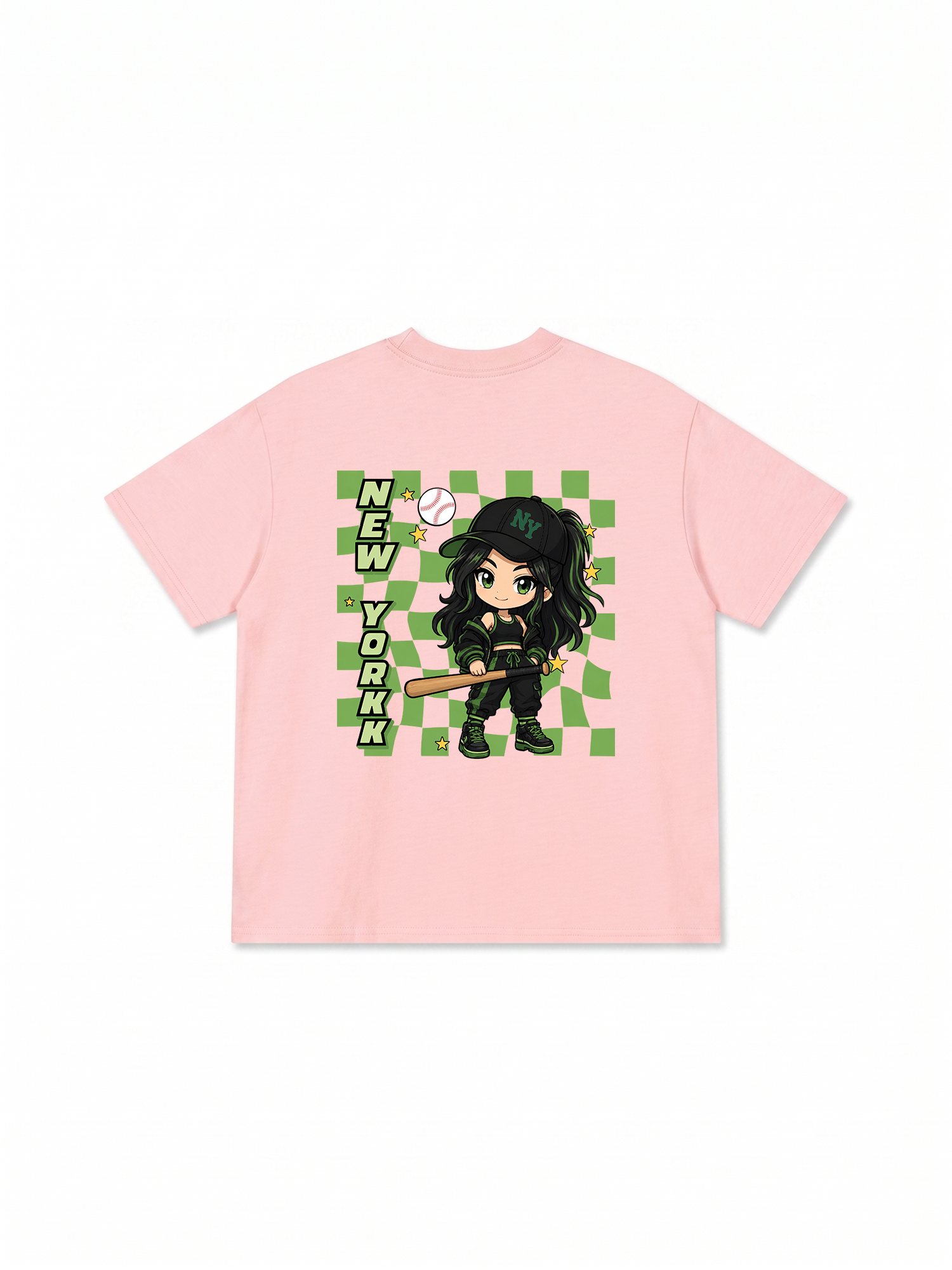 Áo Thun Relaxed Fit Baseball New York PowerGirl