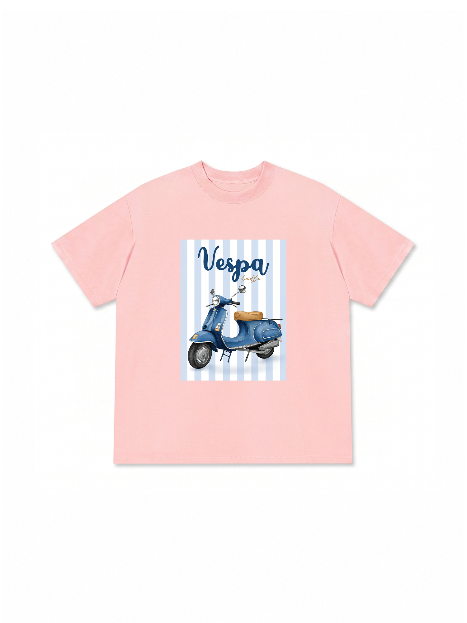 Áo Thun Relaxed Fit Motobike Vespa Doodle