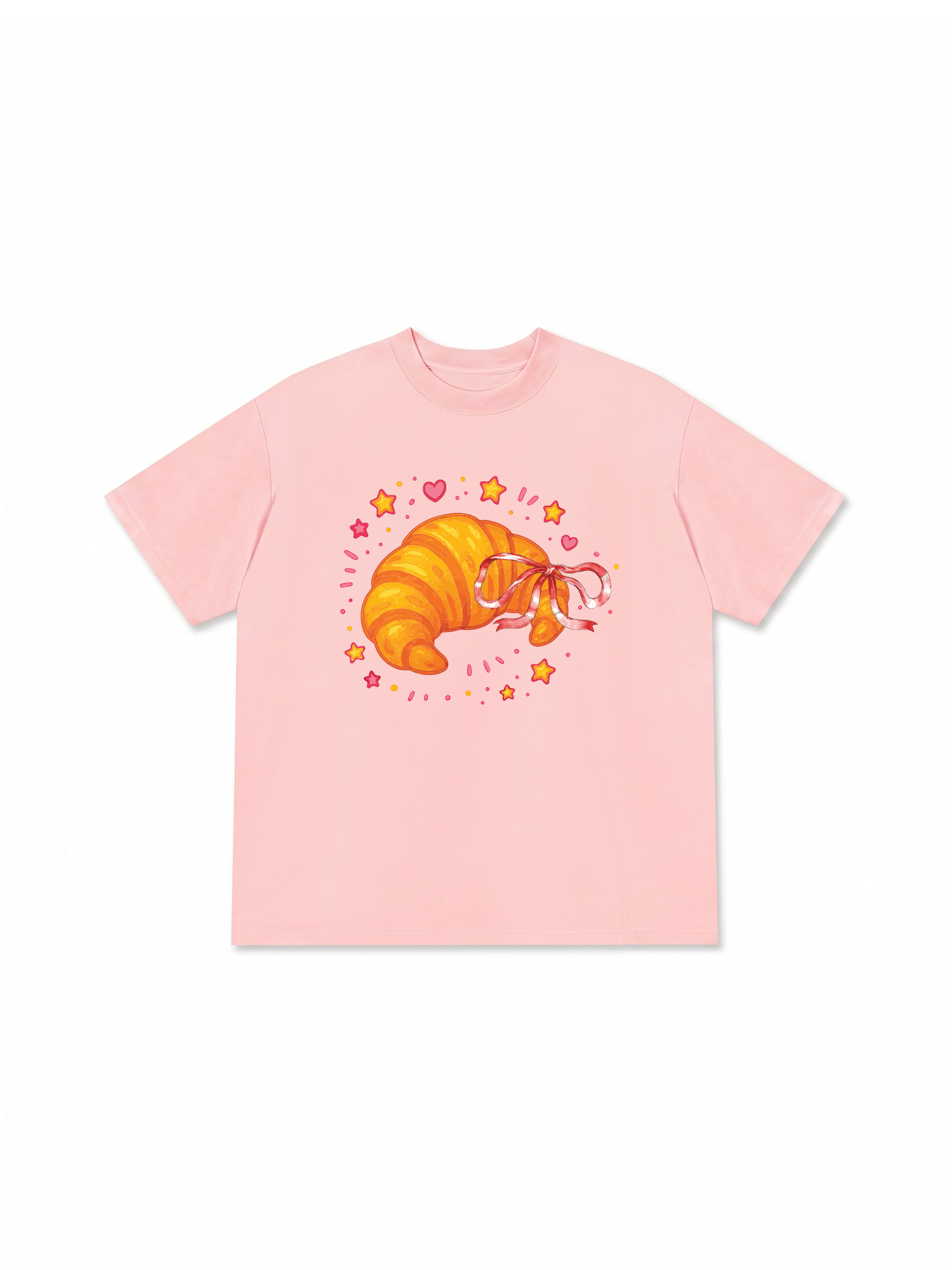 Áo Thun Relaxed Fit Croissant With Ribbon Bow