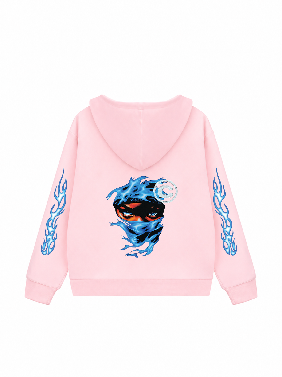 Áo Hoodie Zip Nỉ Hai Da Blue Fire