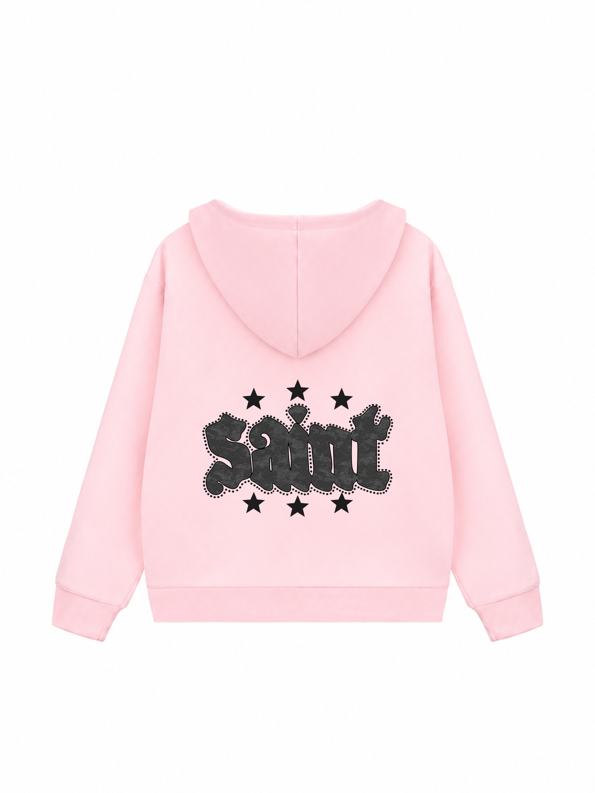 Áo Hoodie Zip Nỉ Hai Da Black Saint Star