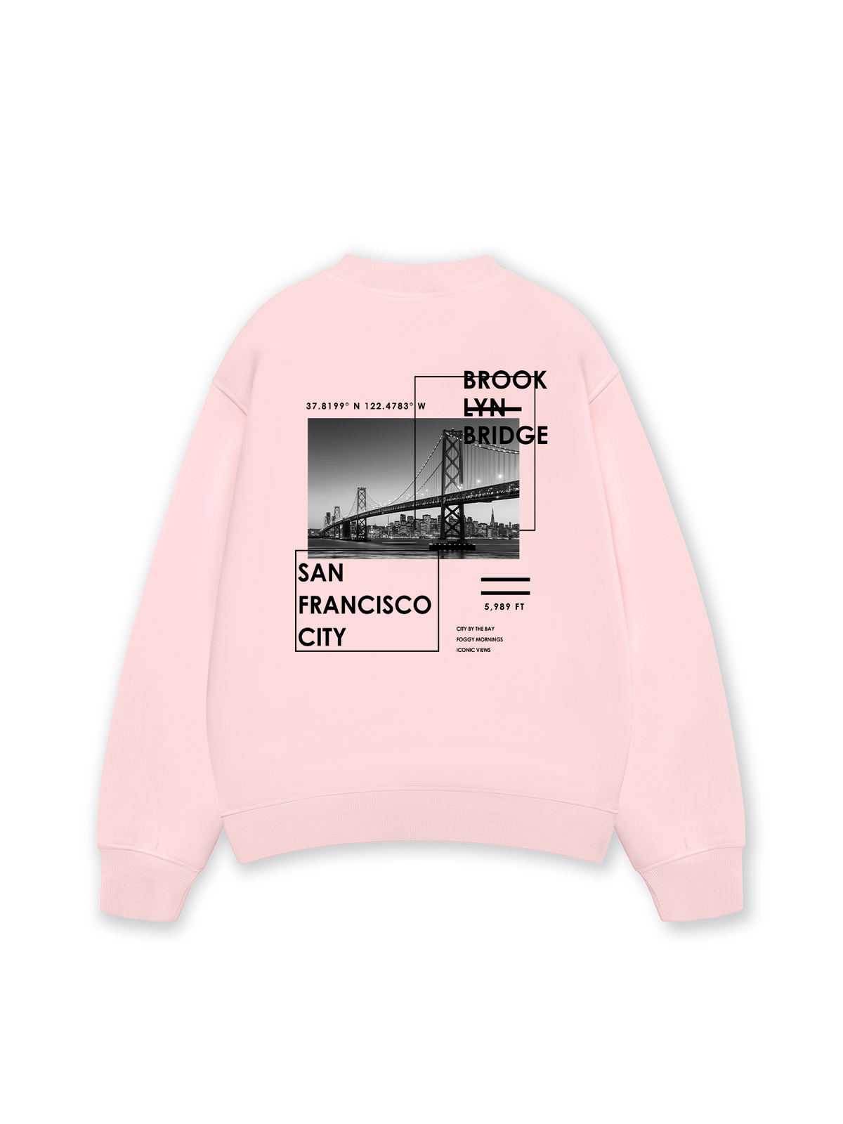 Áo Sweater Nỉ Hai Da City SAN FRANCISCO