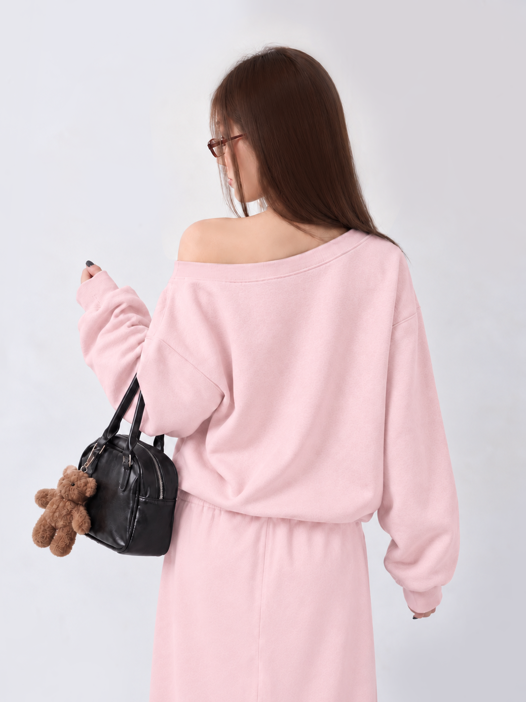 Áo Sweater Lệch Vai Nỉ Hai Da Cotton USA Basic