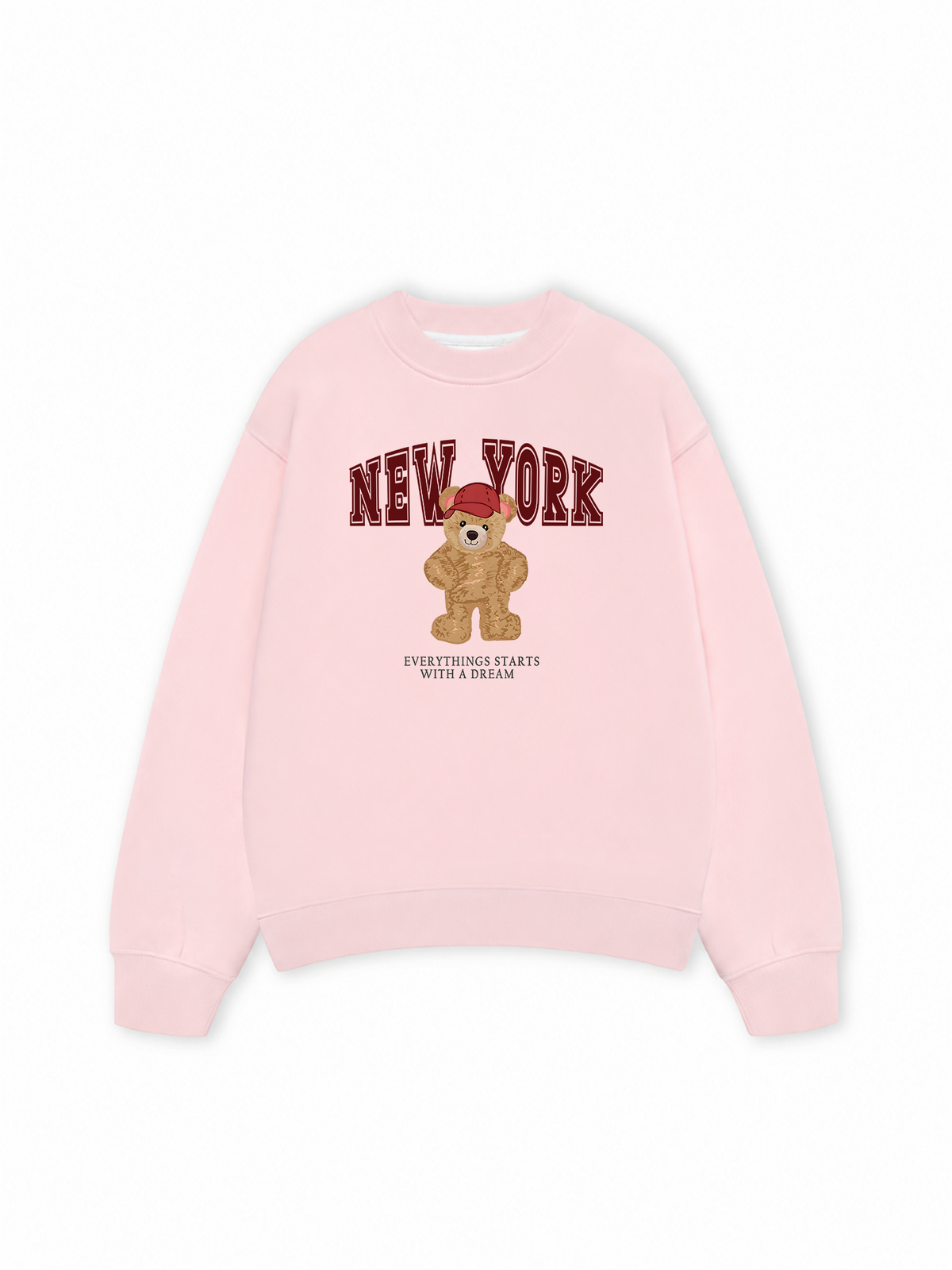 Áo Sweater Nỉ Hai Da City New York Red Bear