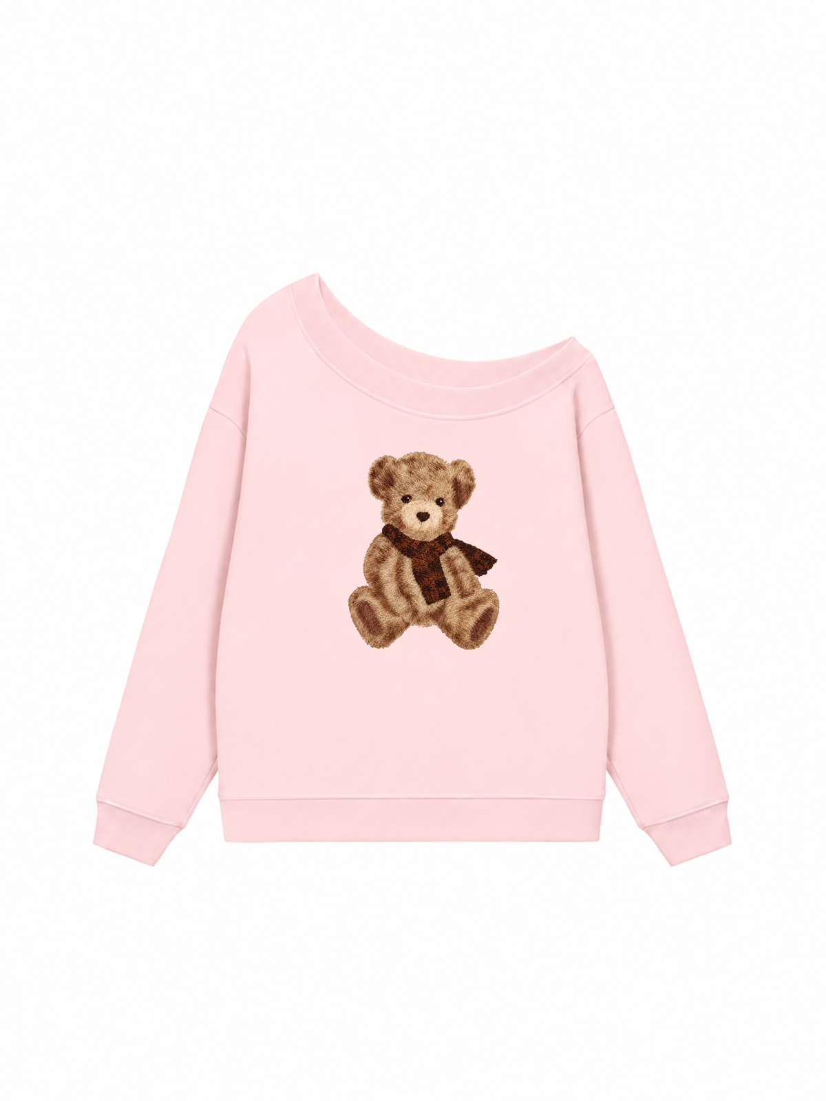 Áo Sweater Lệch Vai Nỉ Hai Da Teddy Bear Cold Weather