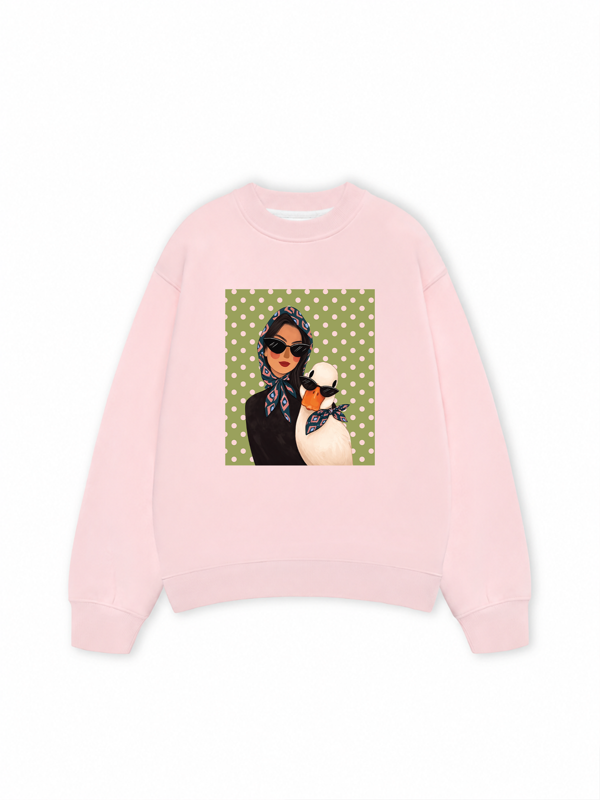 Áo Sweater Nỉ Hai Da Farm Cool Polka Dot Duck