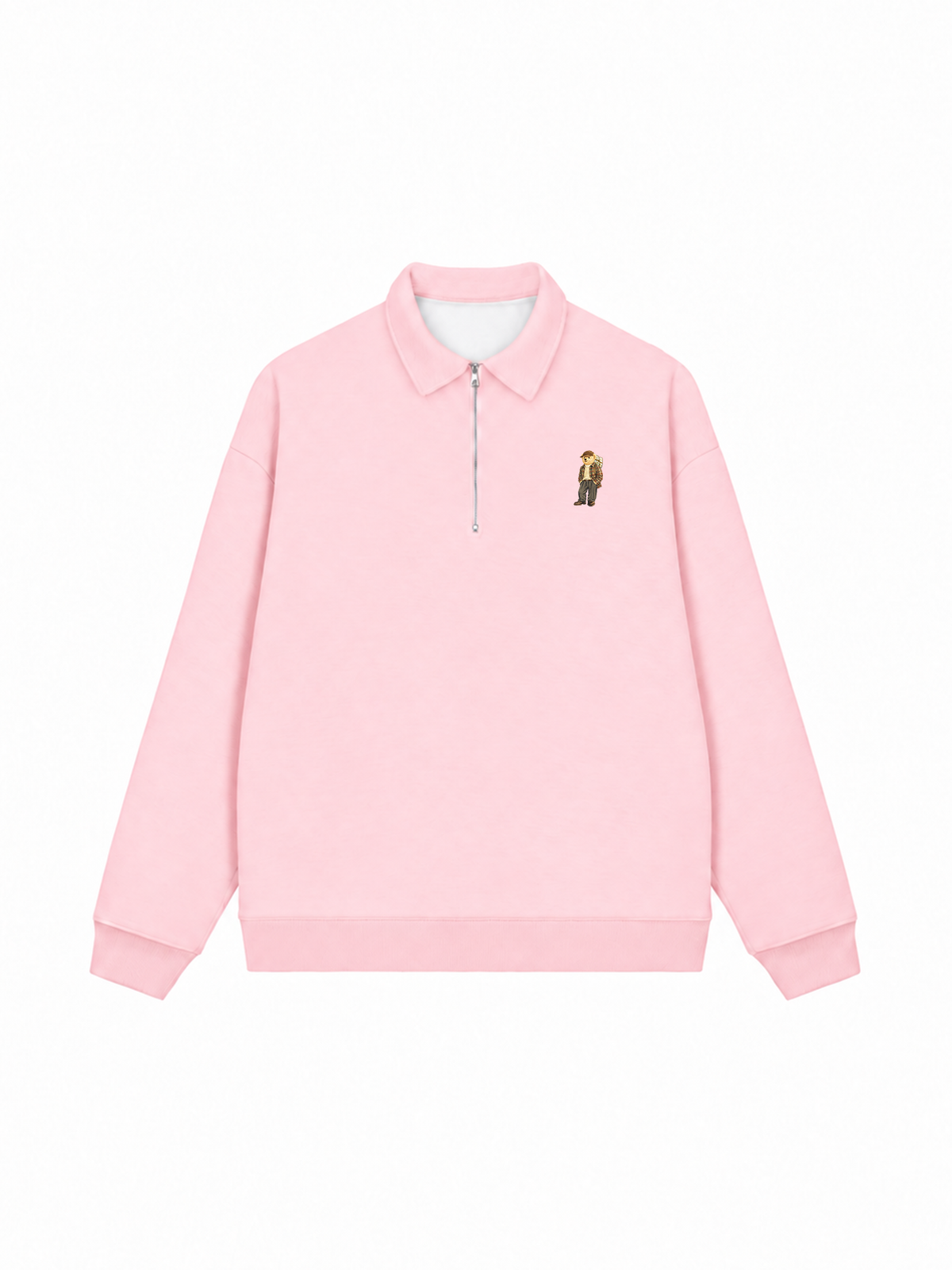 Áo Sweater Polo Nỉ Hai Da Travel Vloger Bear