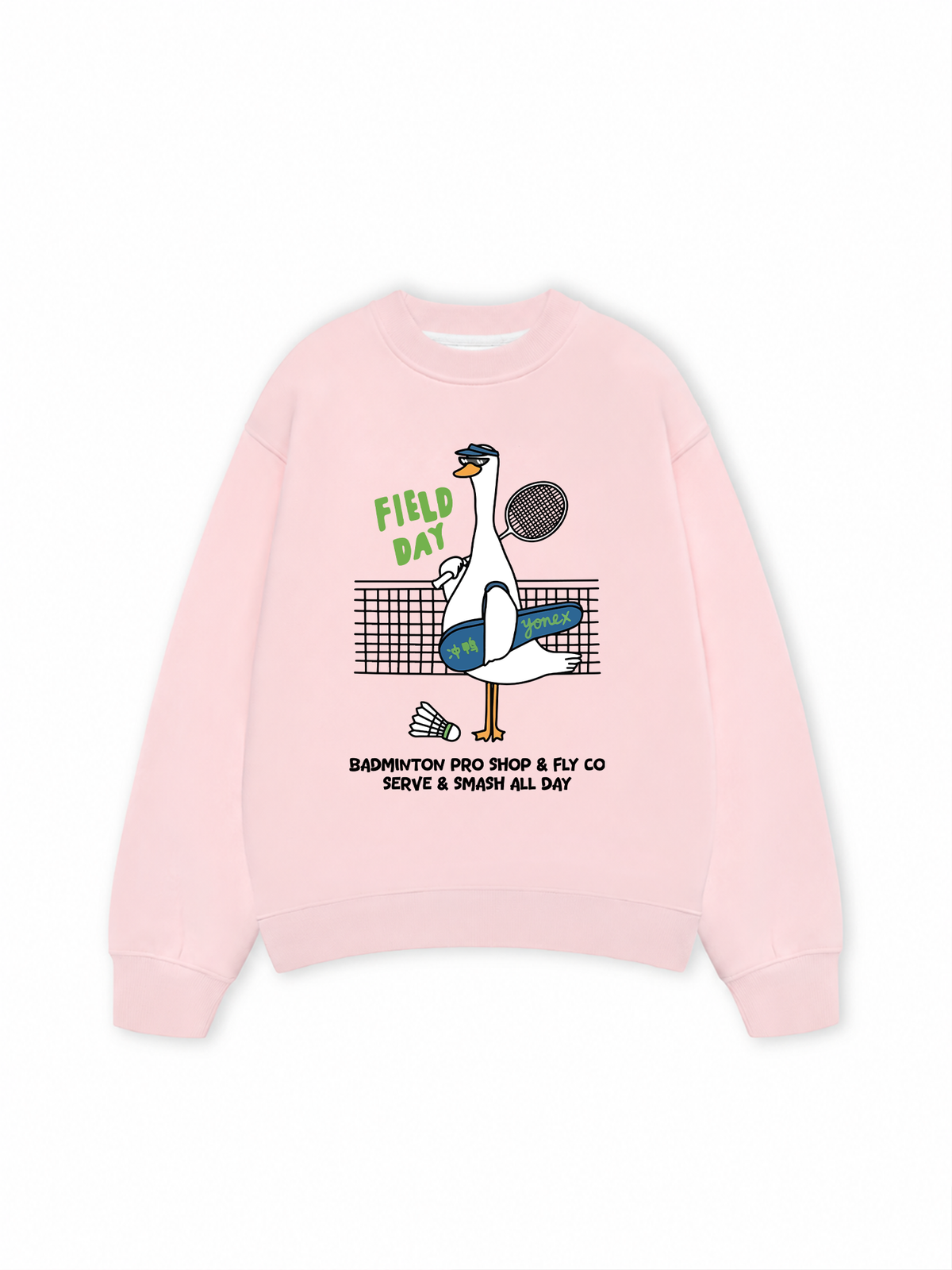 Áo Sweater Nỉ Hai Da Badminton Field Day