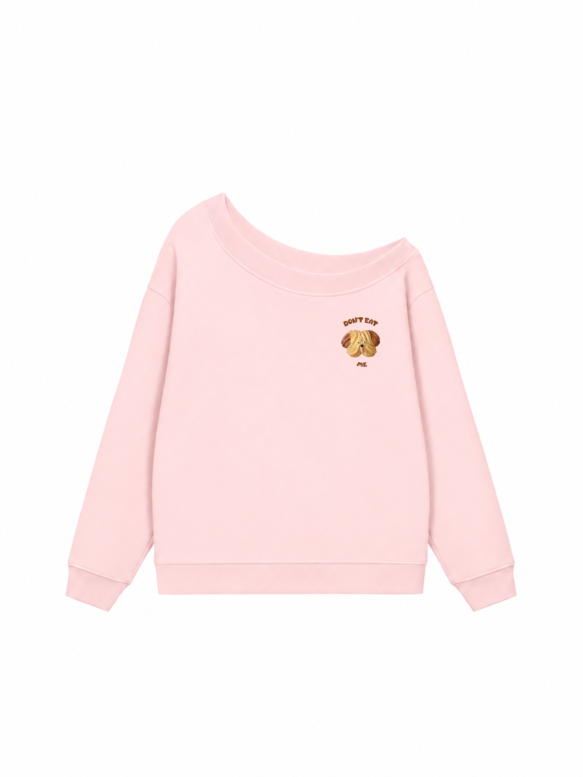 Áo Sweater Lệch Vai Nỉ Hai Da Don't Eat Me