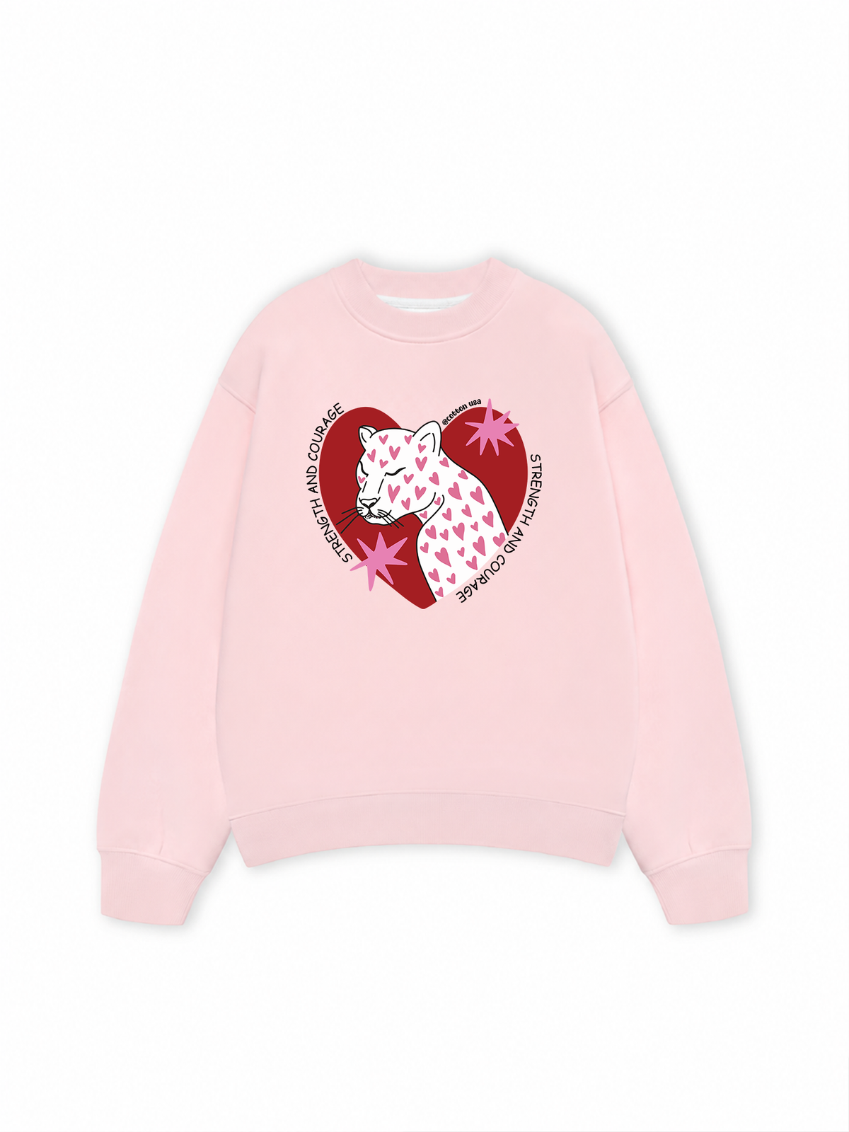 Áo Sweater Nỉ Hai Da Urban Leopard Strength And Courage