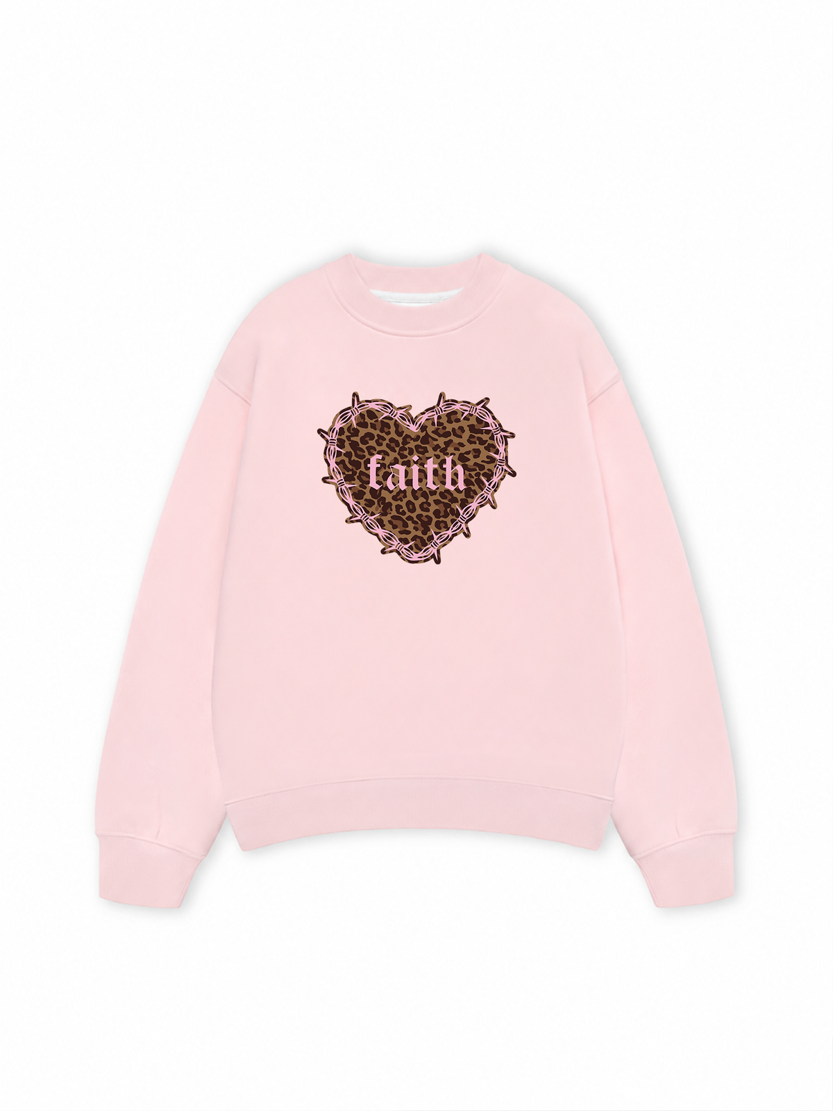 Áo Sweater Nỉ Hai Da Urban Leopard Faith Heart