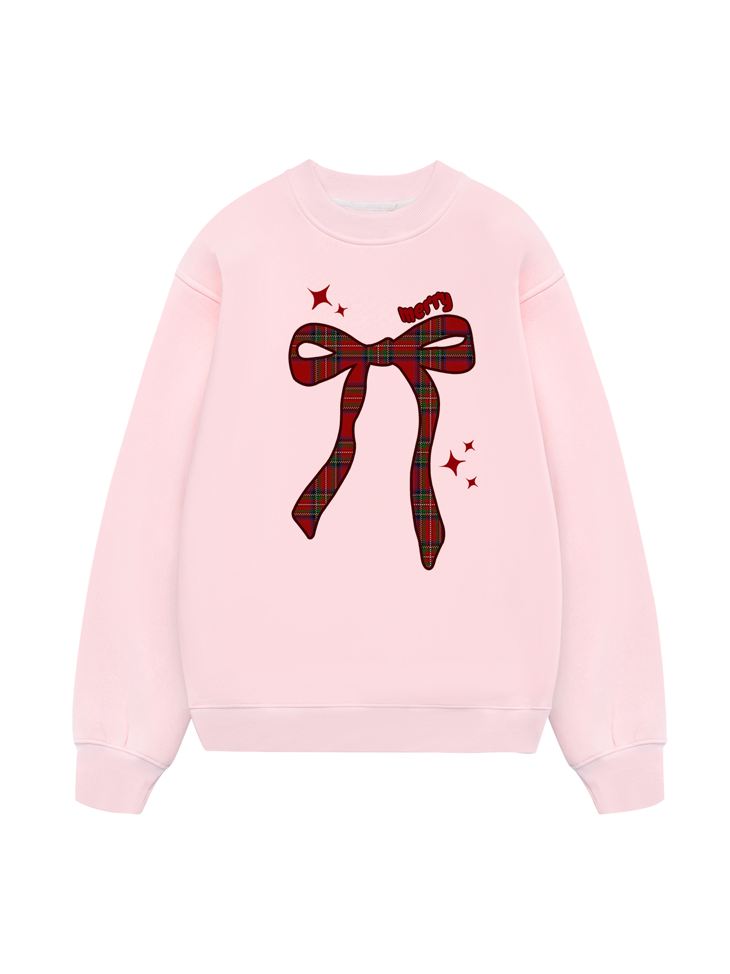 Merry Plaid Bow Sweater