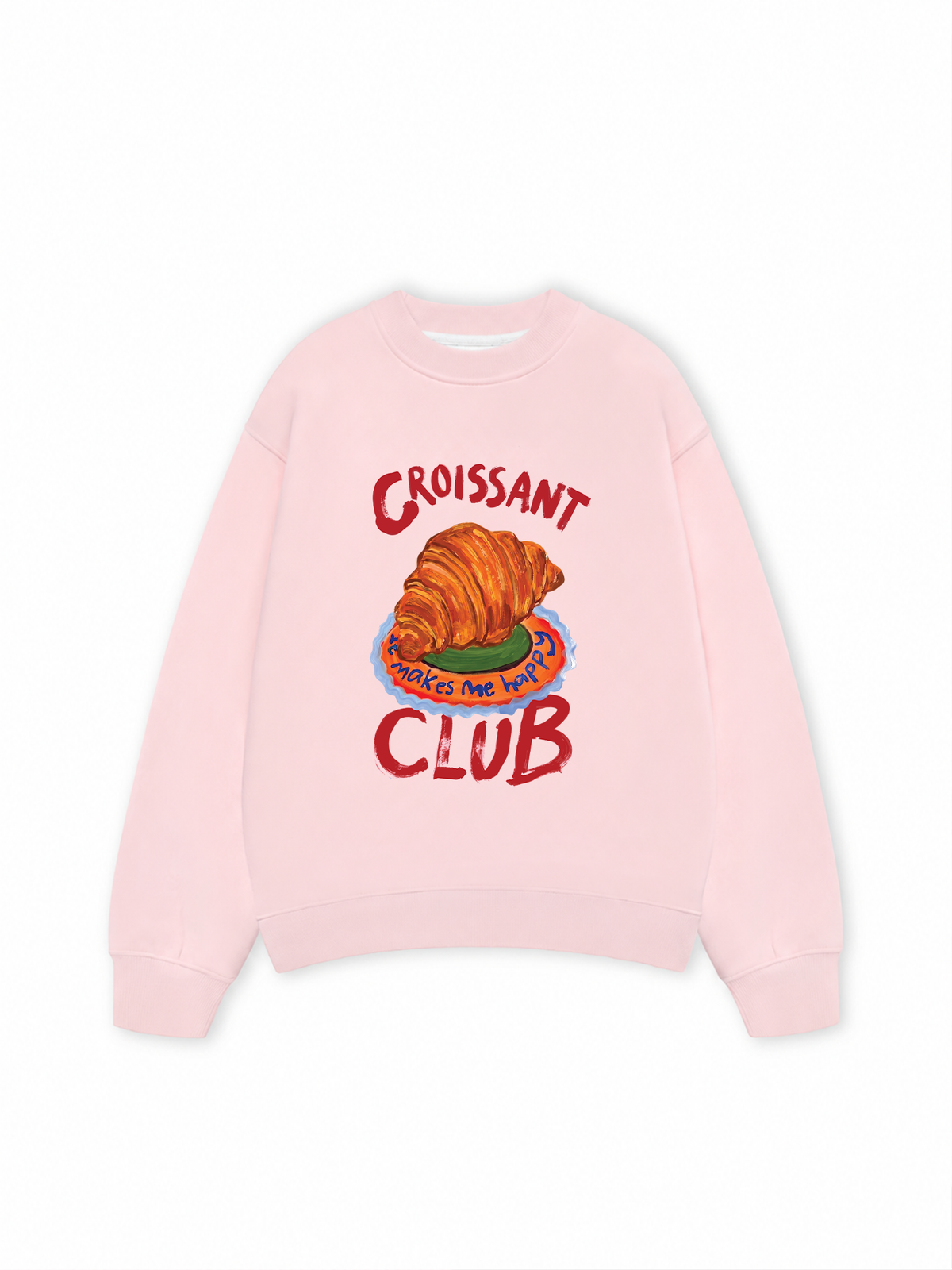 Áo Sweater Nỉ Hai Da Yummy Mood Croissant Club