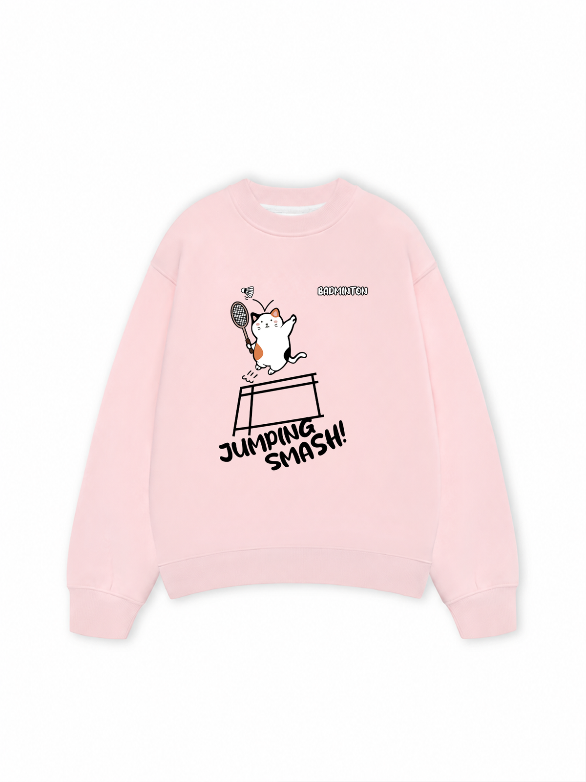 Áo Sweater Nỉ Hai Da Badminton Jumping Smash