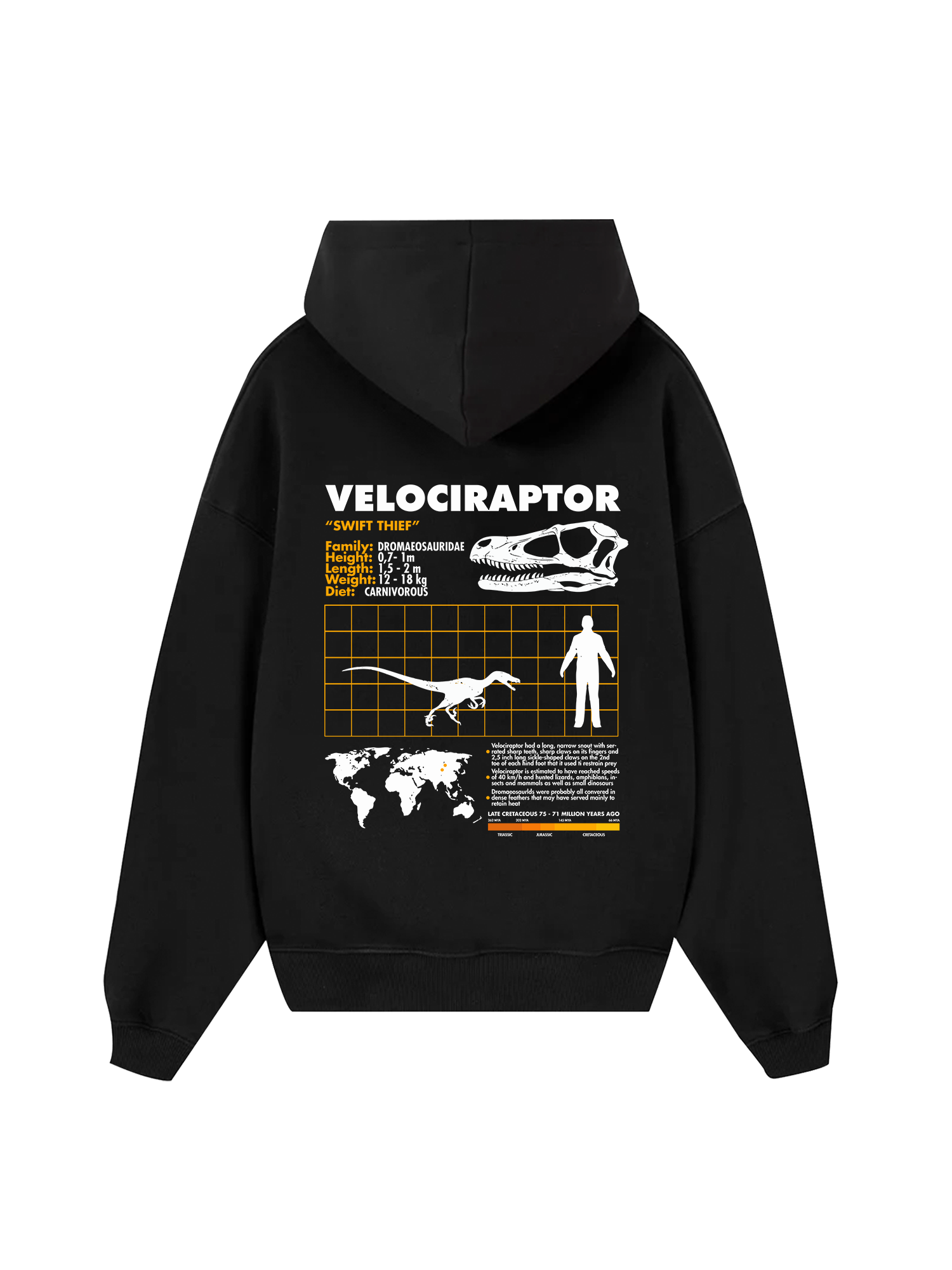 Wild Life Analysis Table Velociraptor Hoodie