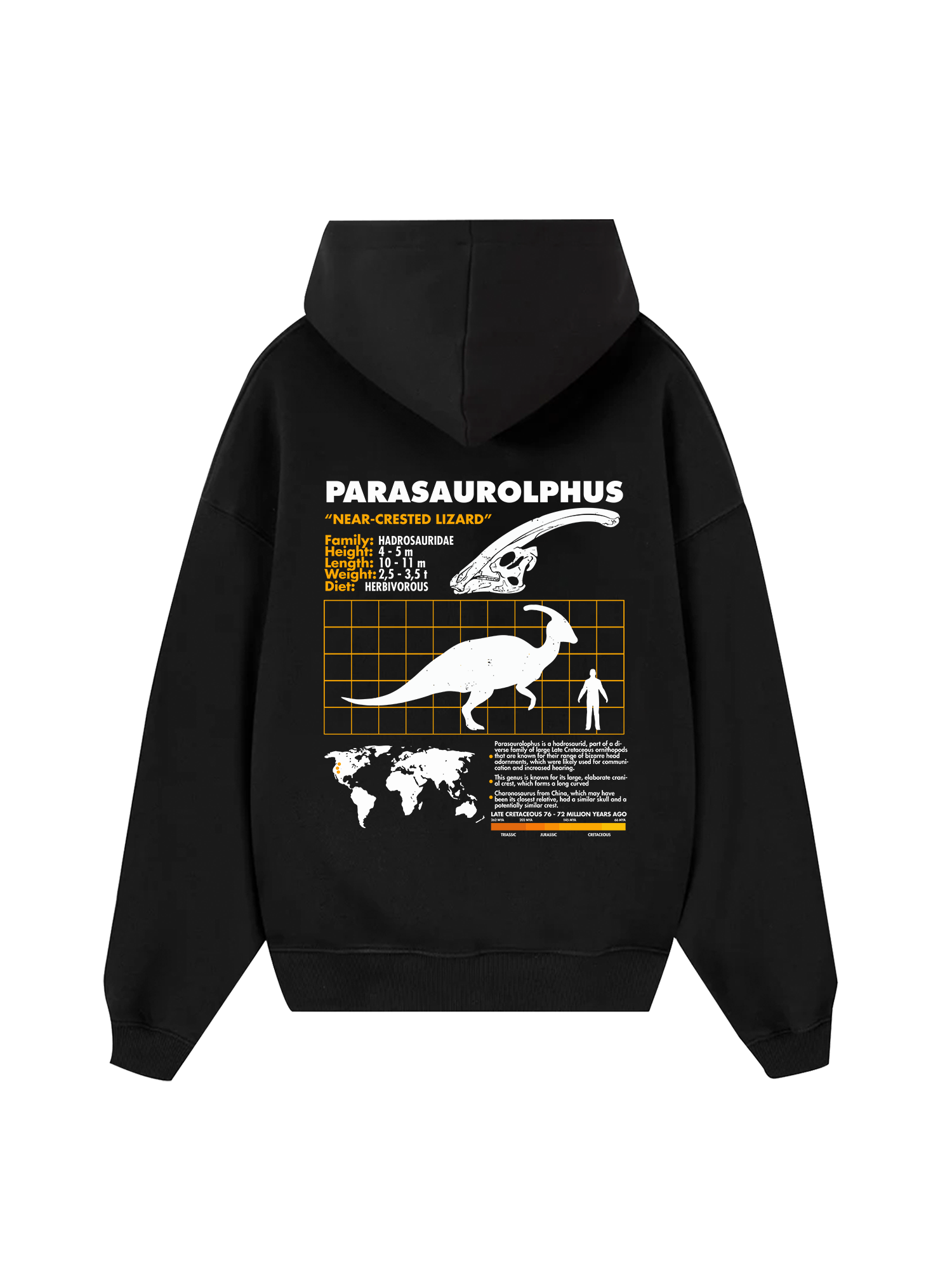 Wild Life Analysis Table Parasaurolphus Hoodie