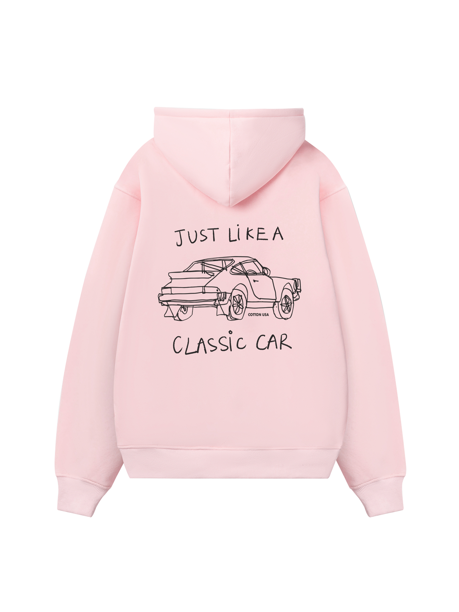 Classic Car Black And White Hoodie