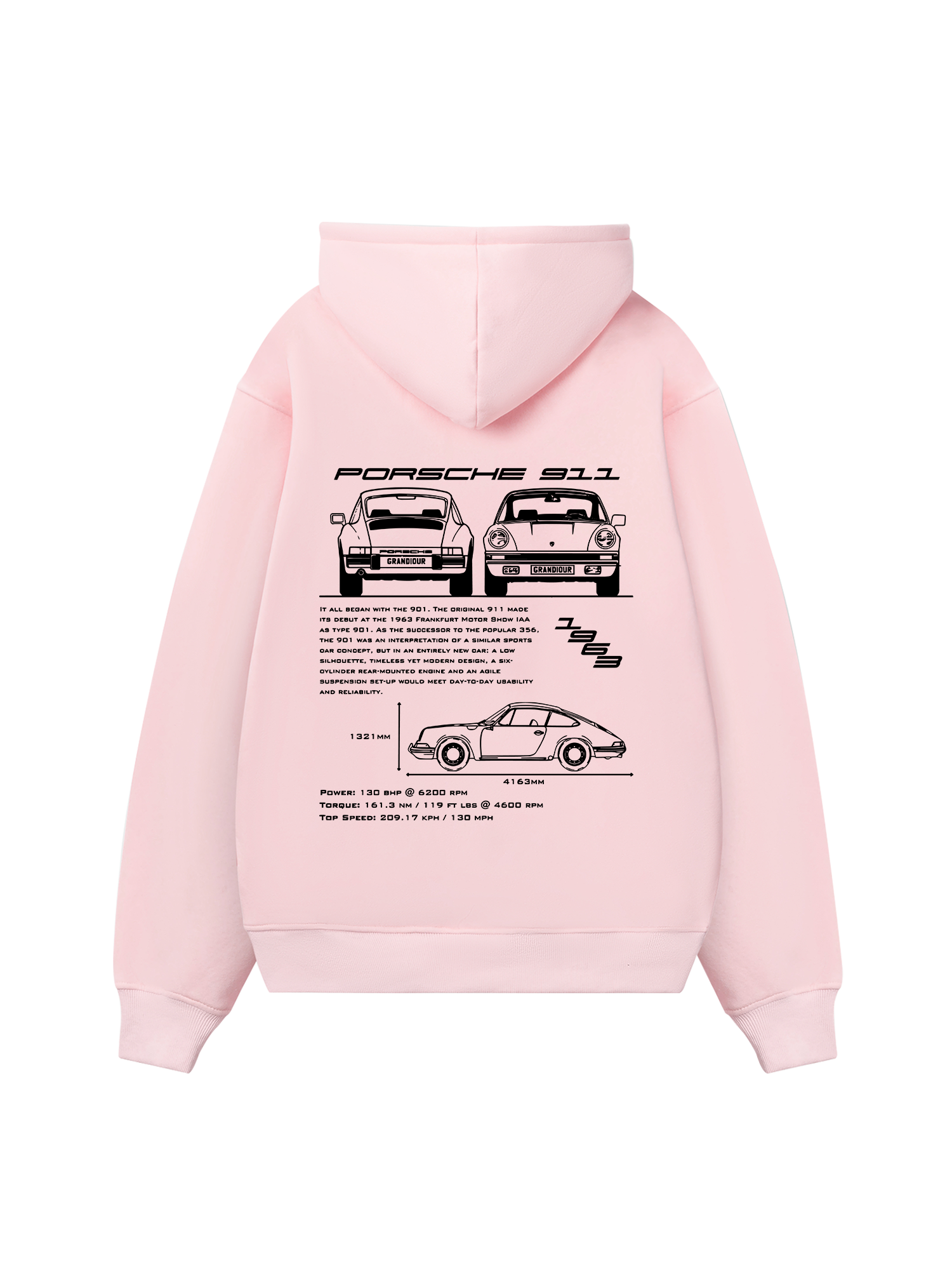 Porsche 911 Blueprint Hoodie