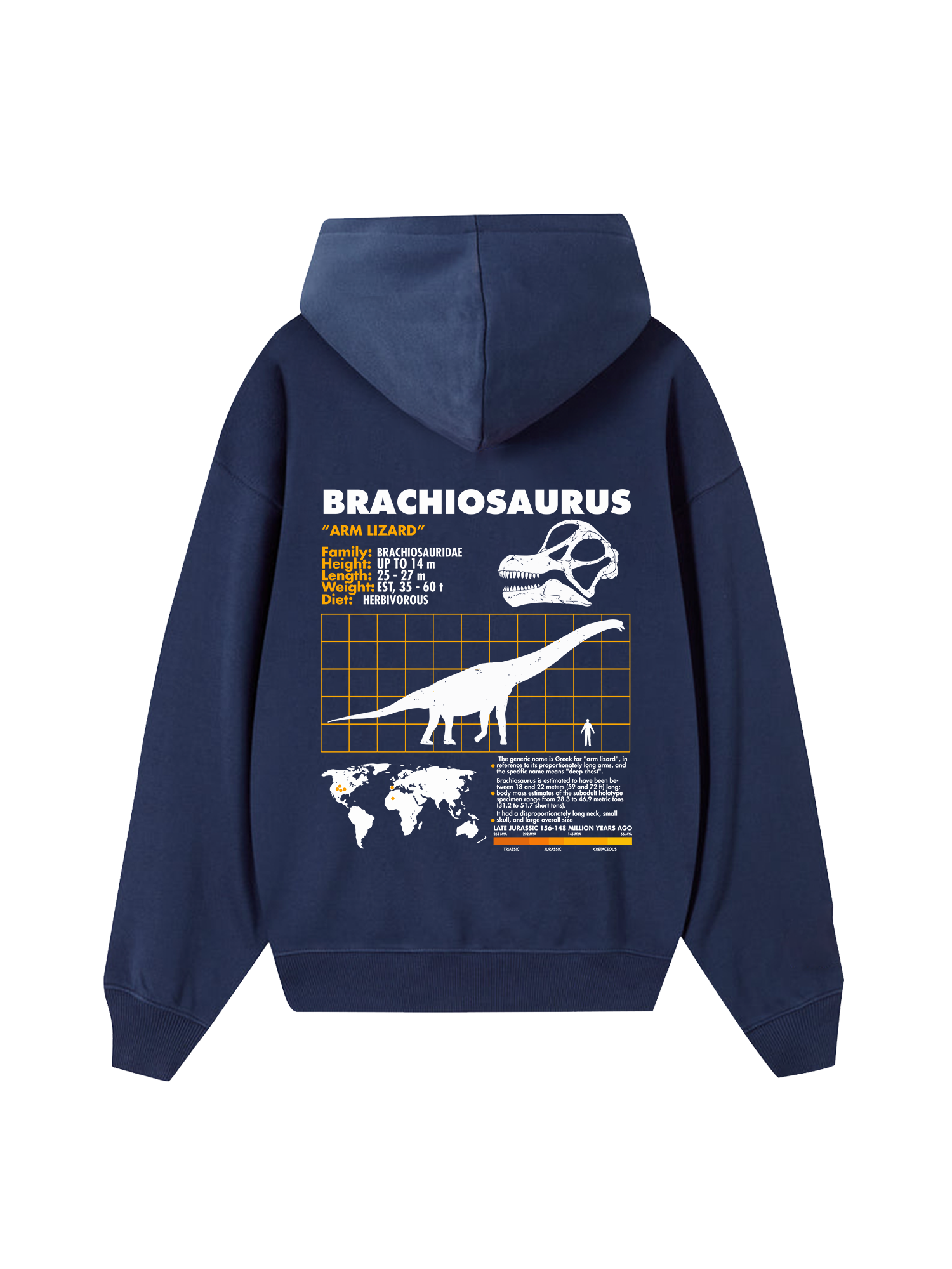 Wild Life Analysis Table Brachiosaurus Hoodie