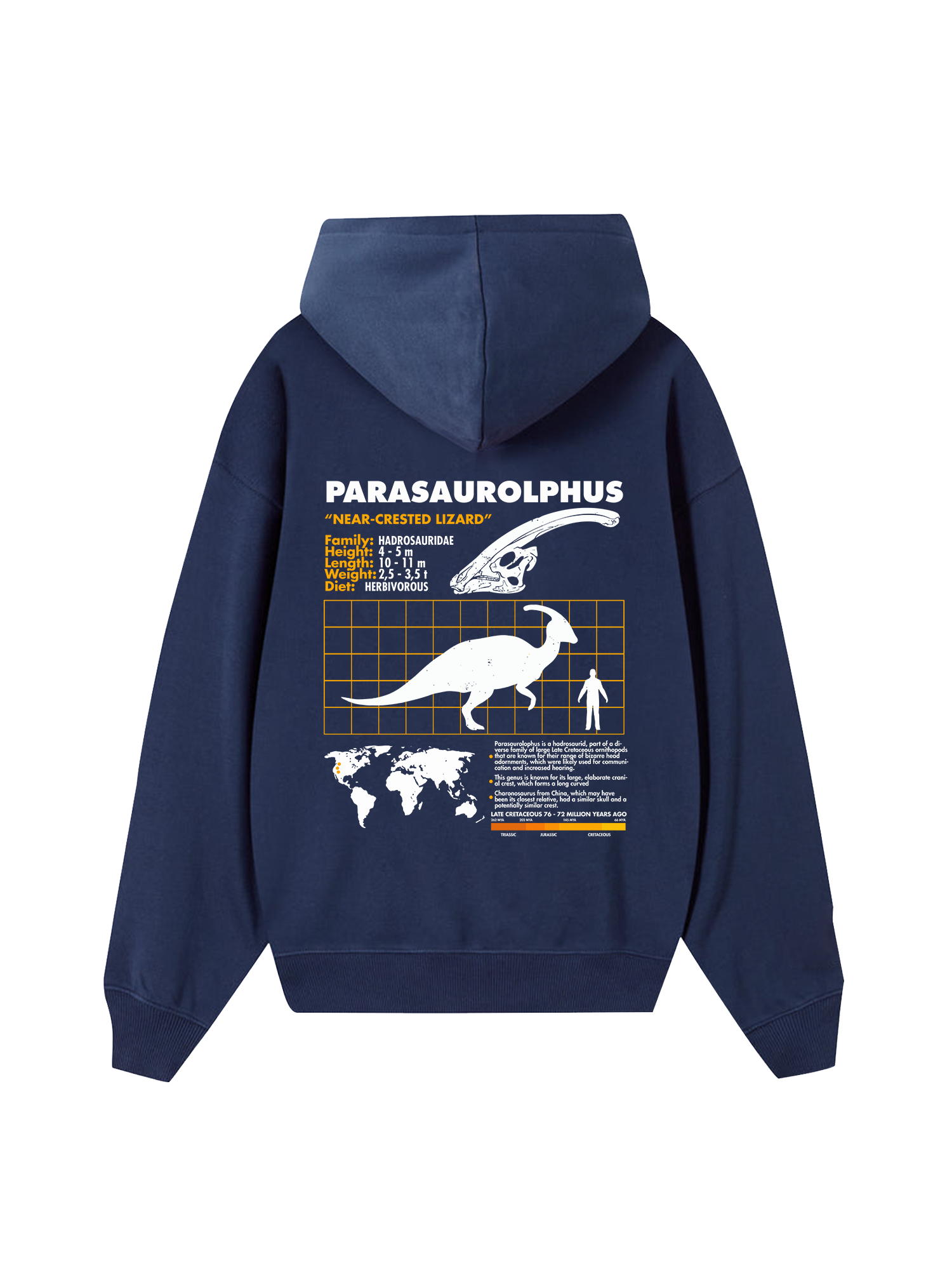 Wild Life Analysis Table Parasaurolphus Hoodie