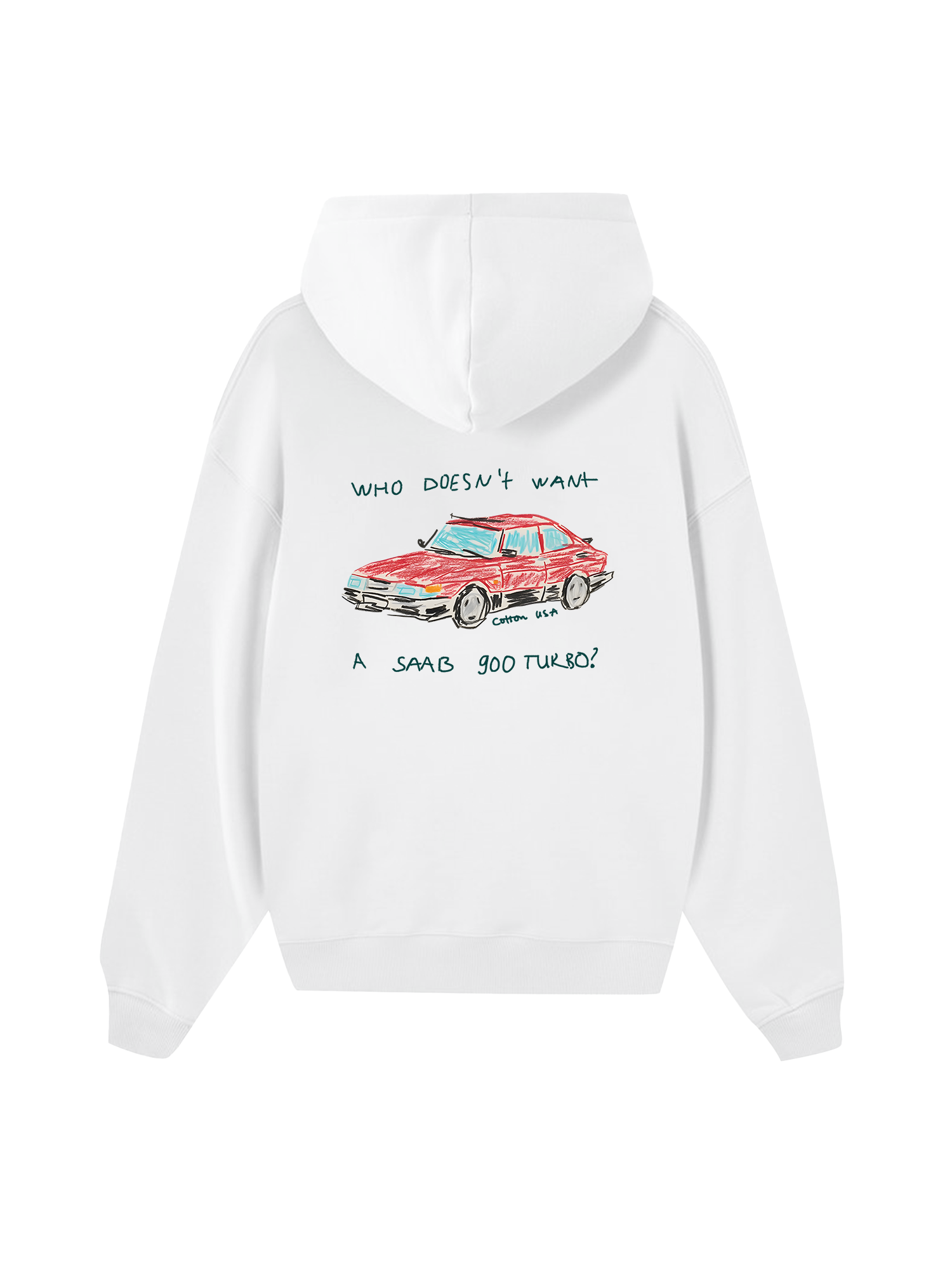 Classic Car Crayon Car Hoodie