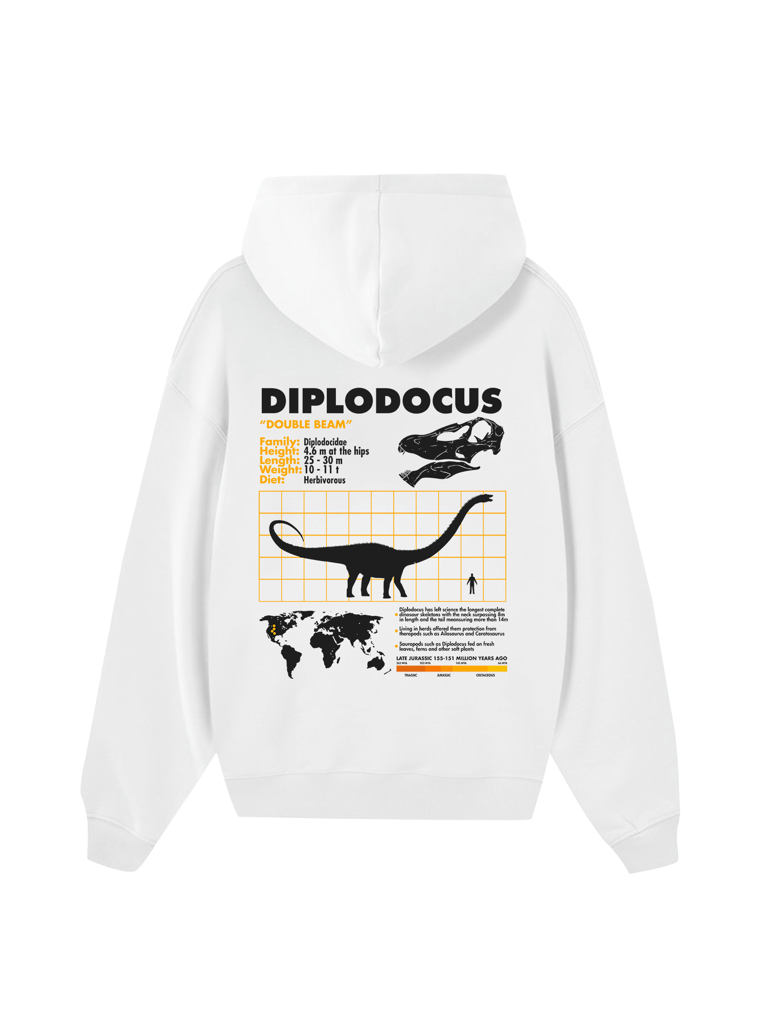 Wild Life Analysis Table Diplodocus Hoodie