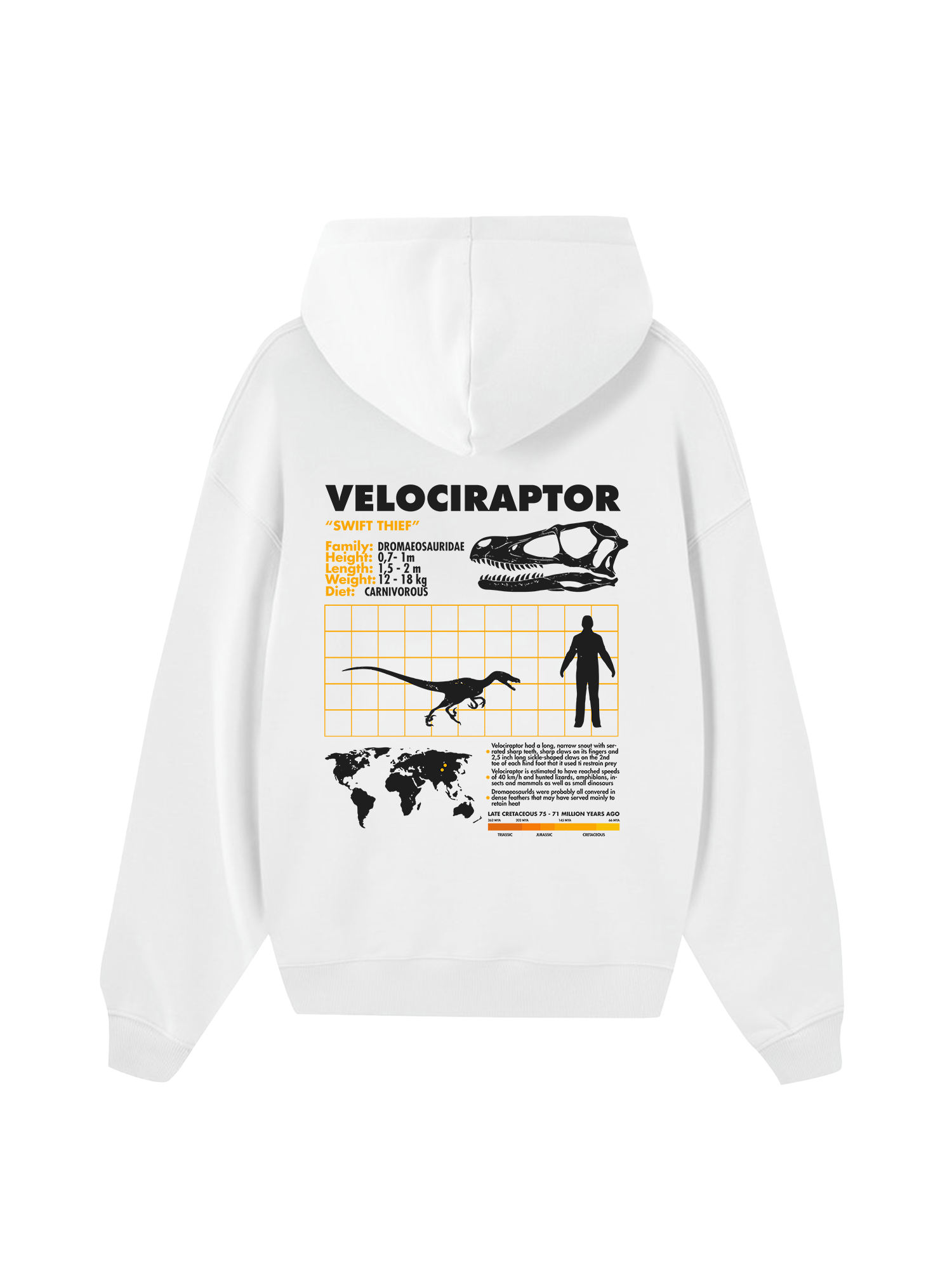 Wild Life Analysis Table Velociraptor Hoodie