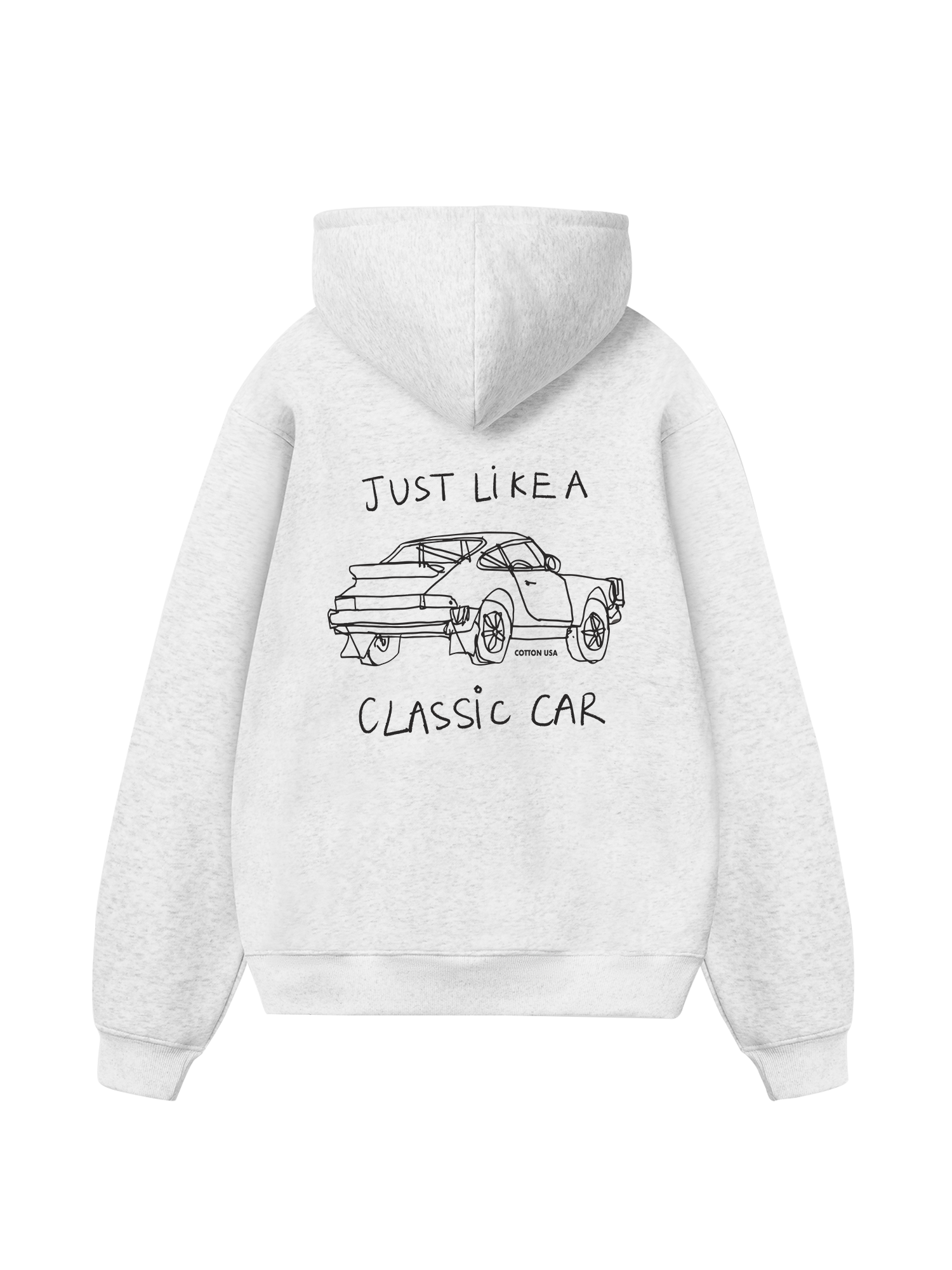 Classic Car Black And White Hoodie
