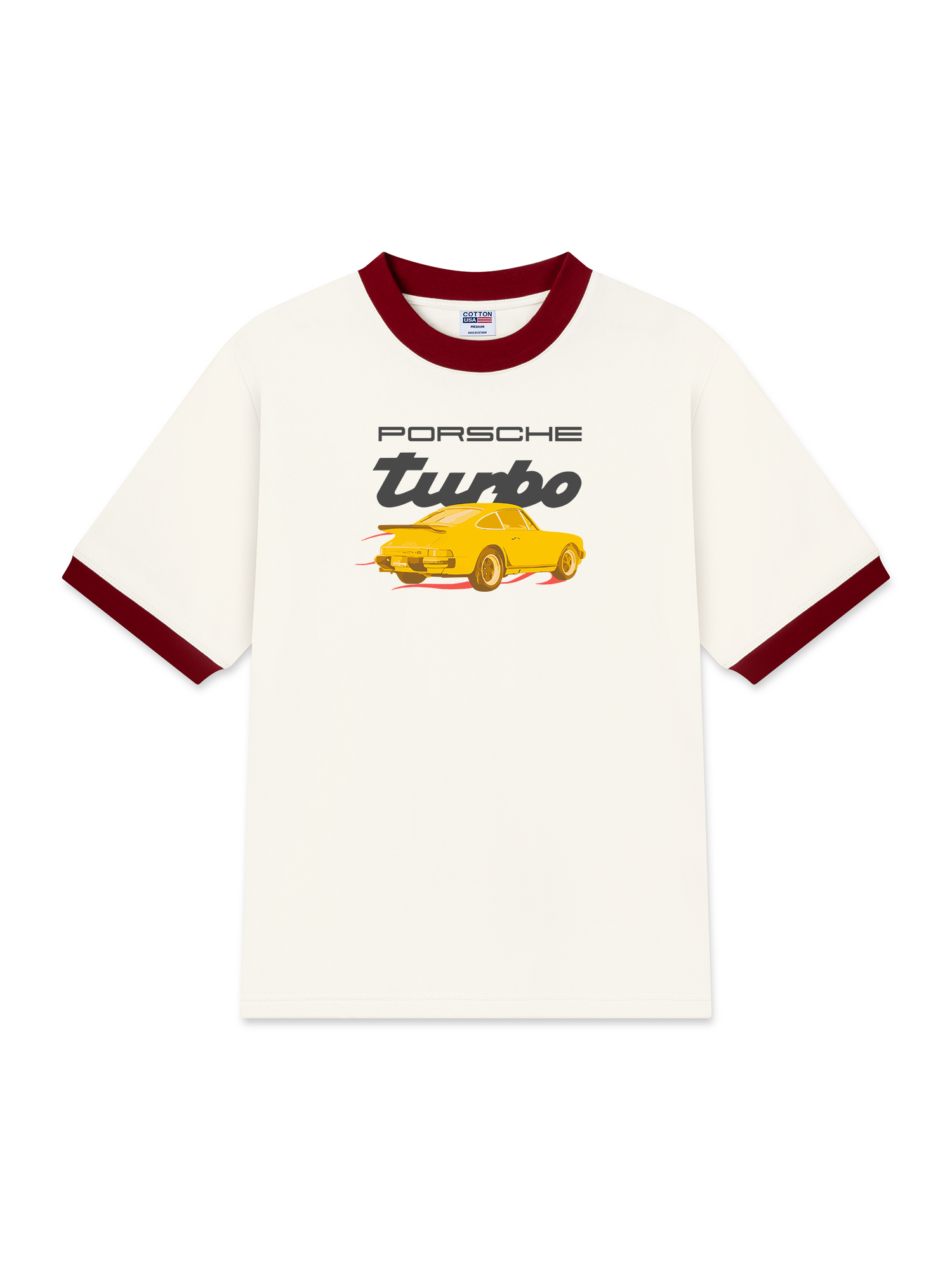 Áo Thun Ringer Relaxed Fit Porsche Turbo Golden Race