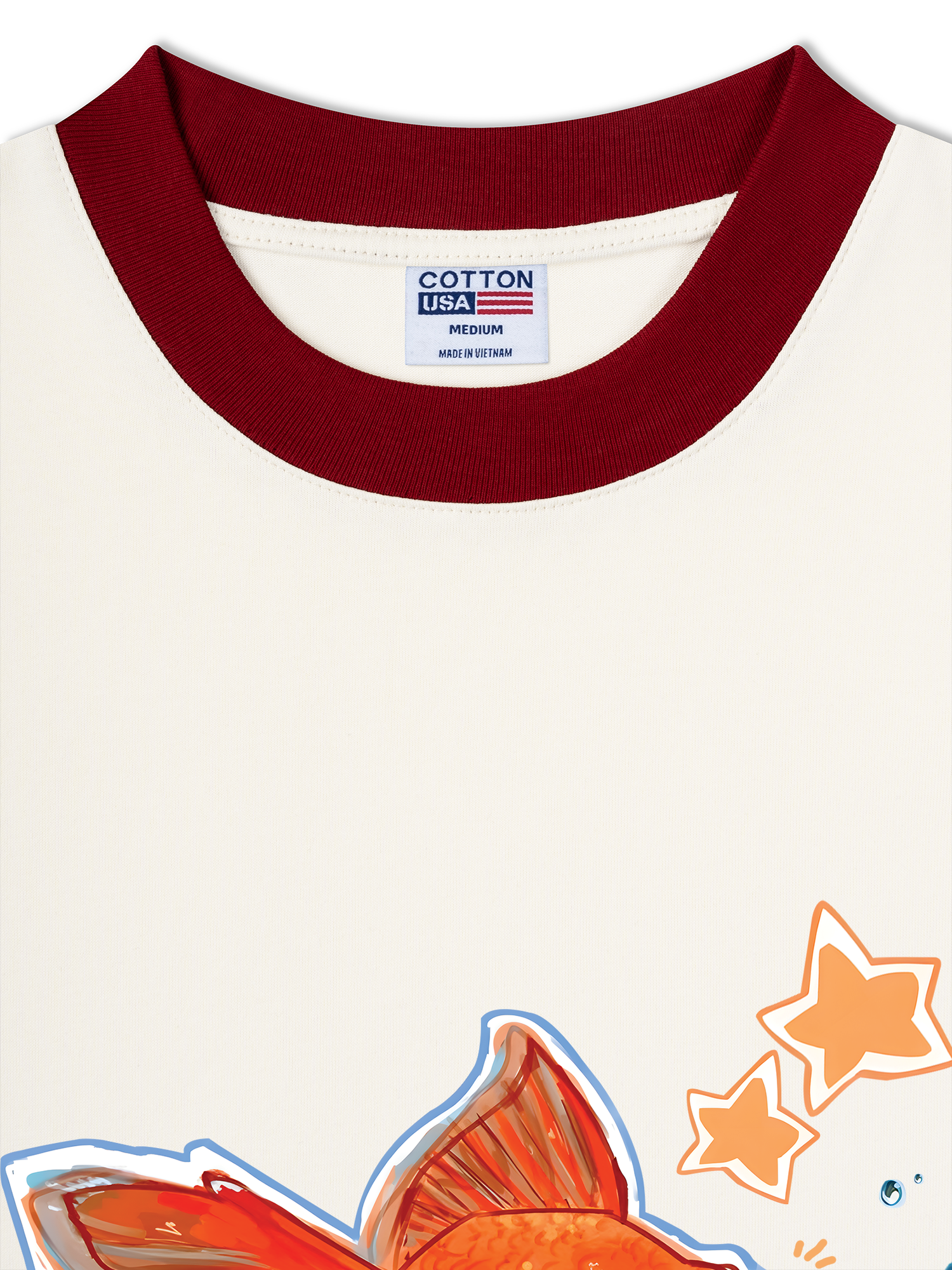 Áo Thun Ringer Relaxed Fit Tropical Goldfish