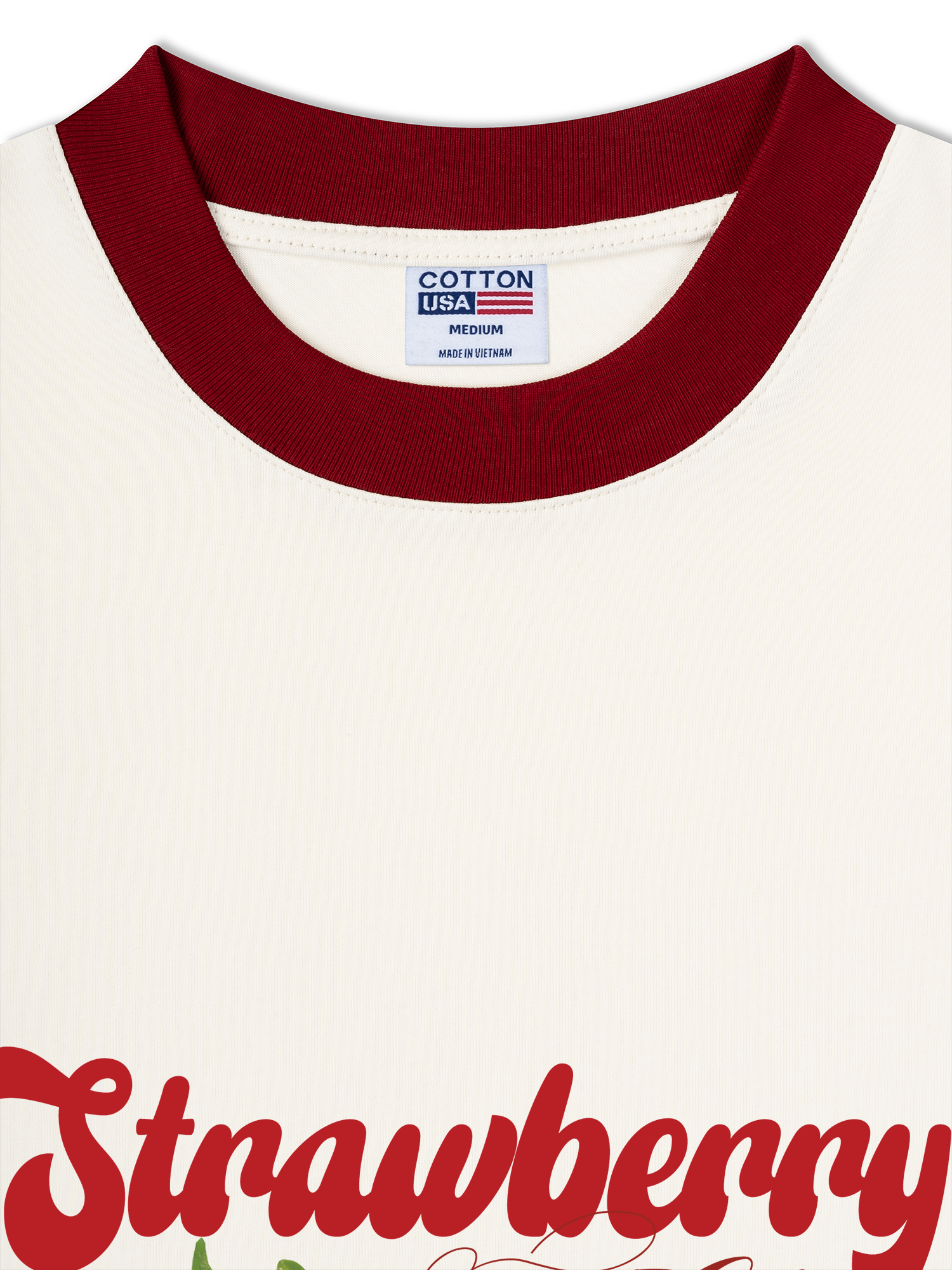 Áo Thun Ringer Relaxed Fit Tropical Strawberry Fresh Club