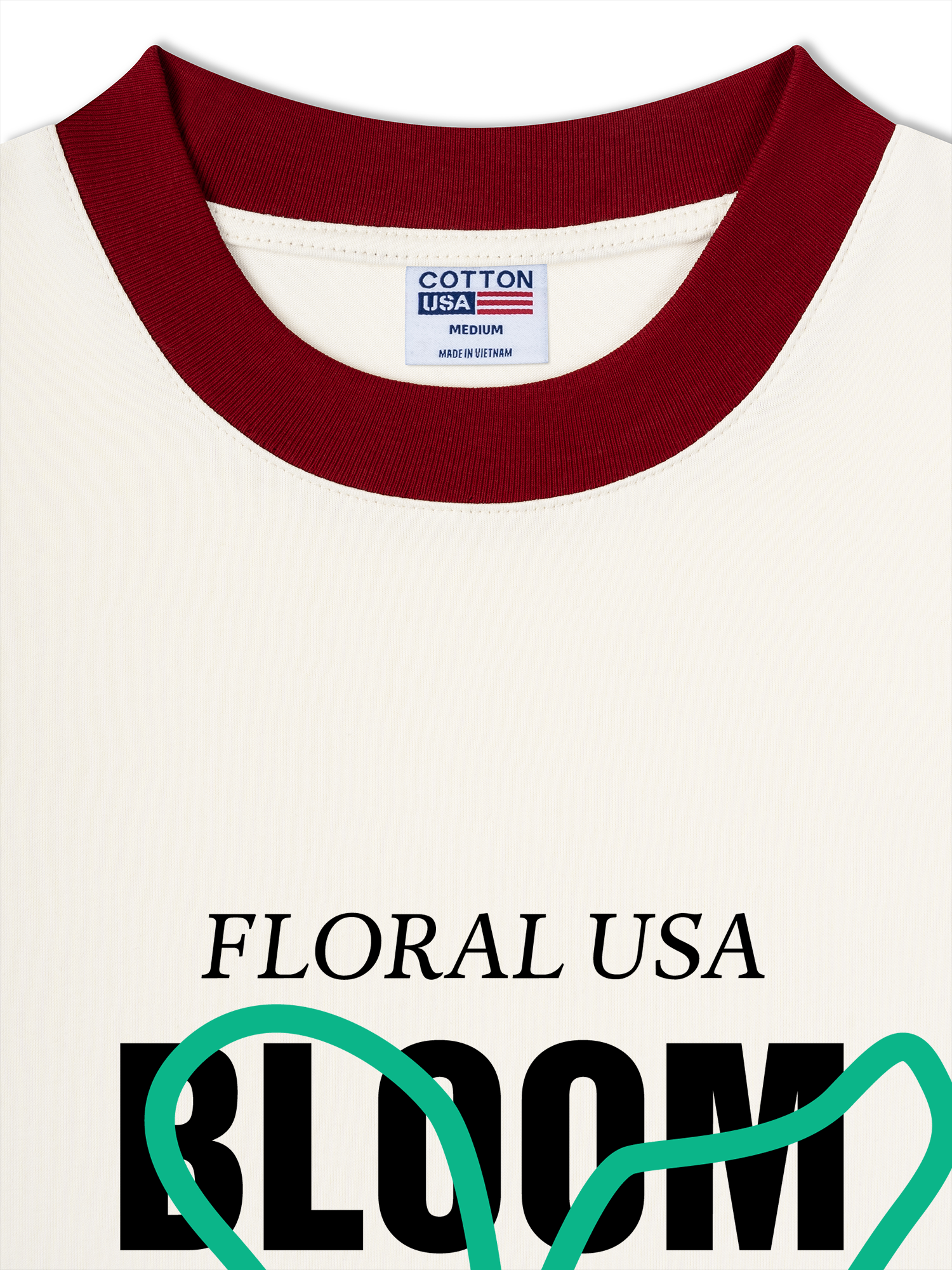 Áo Thun Ringer Relaxed Fit Floral Bloom Steady