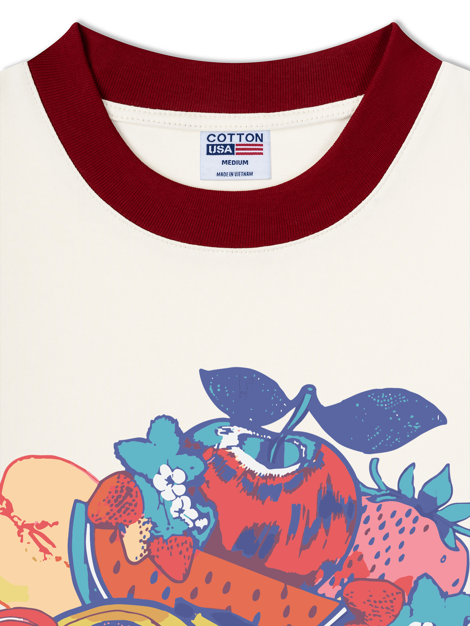 Áo Thun Ringer Relaxed Fit Tropical Fresh Fruit Juice