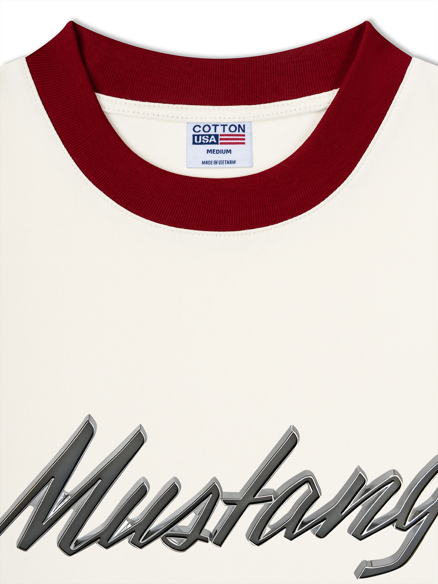 Áo Thun Ringer Relaxed Fit Mustang Blue Retro