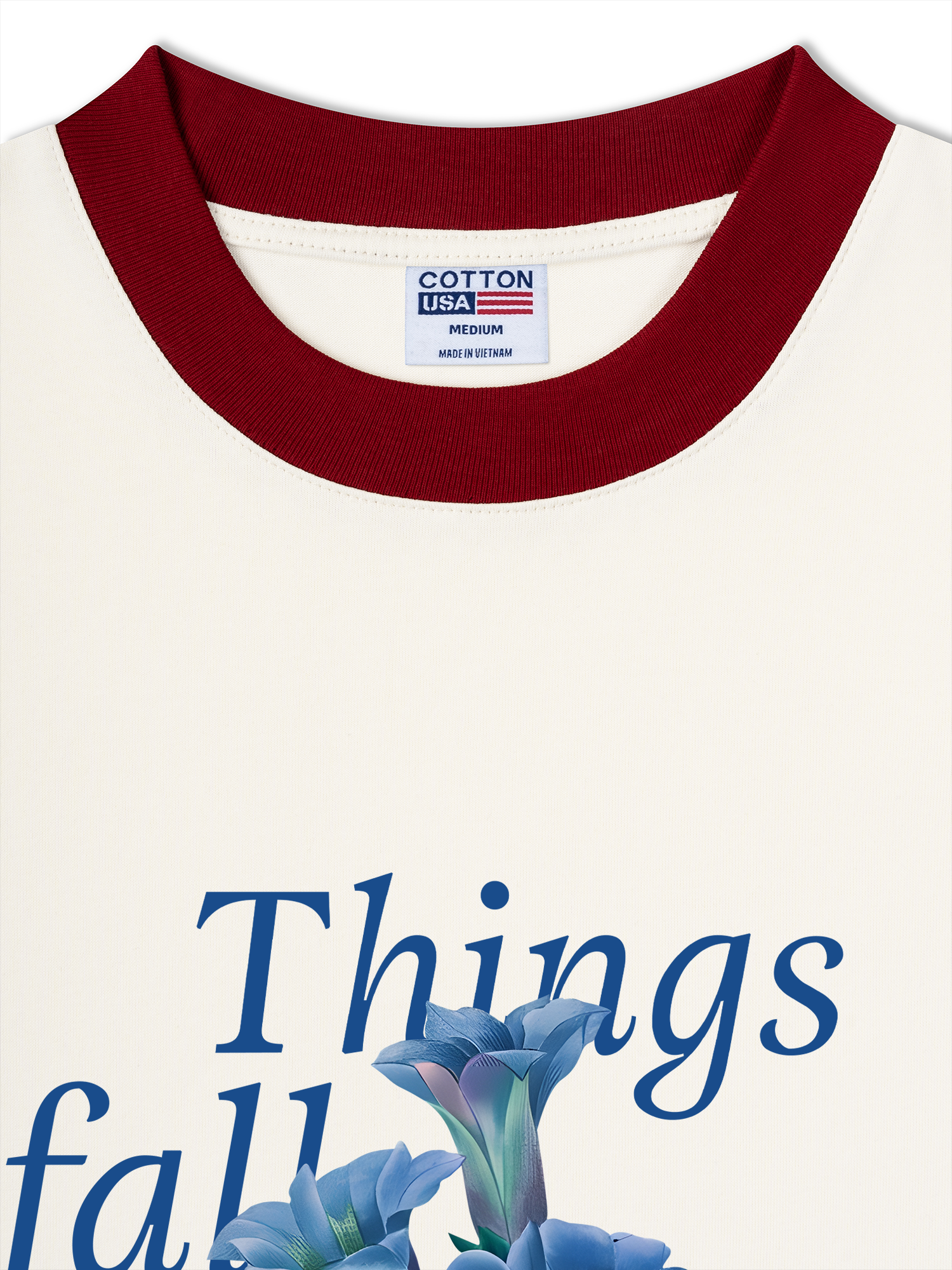 Áo Thun Ringer Relaxed Fit Floral Things Fall Apart