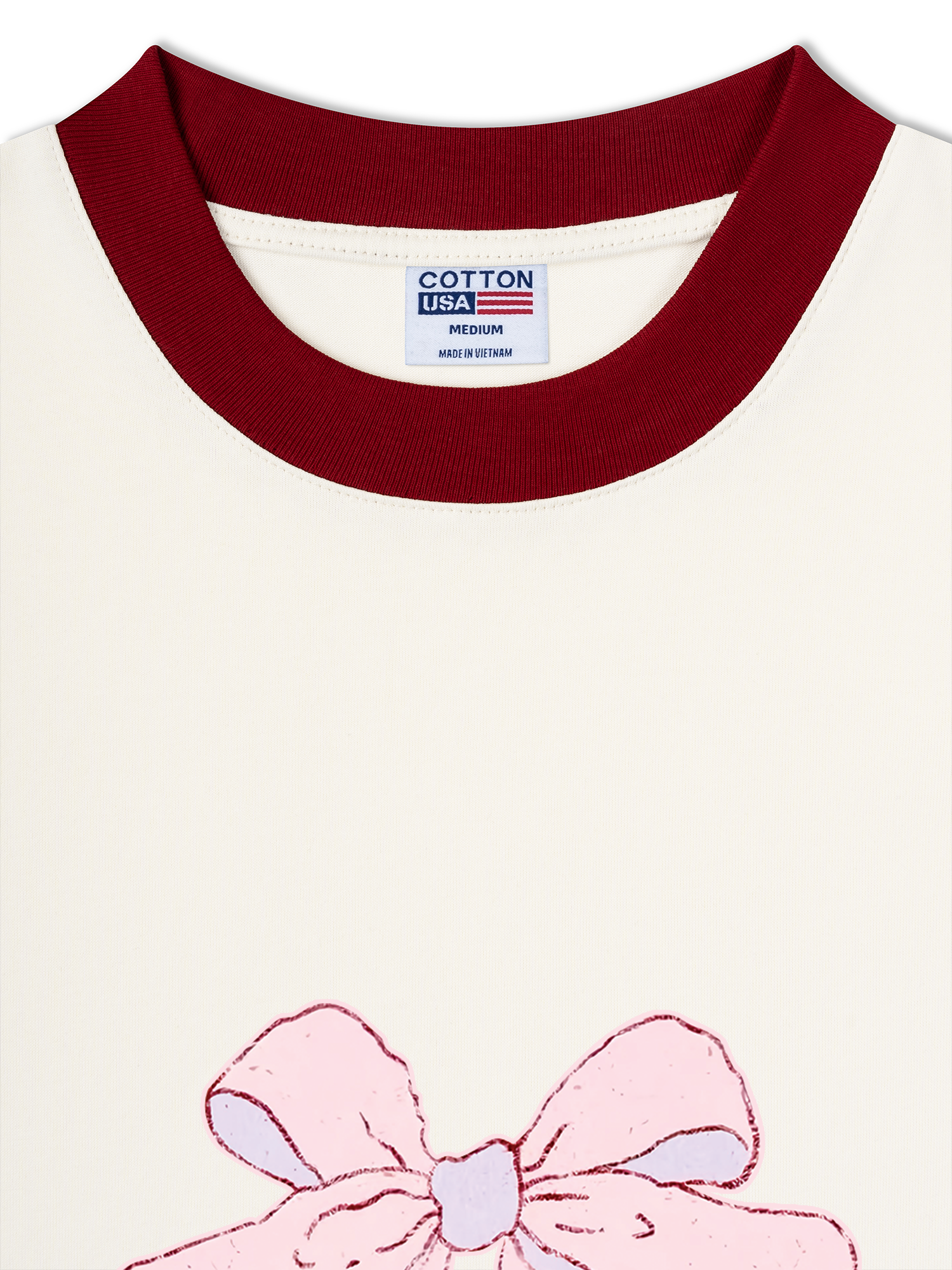 Áo Thun Ringer Relaxed Fit Rabbit Ribbon