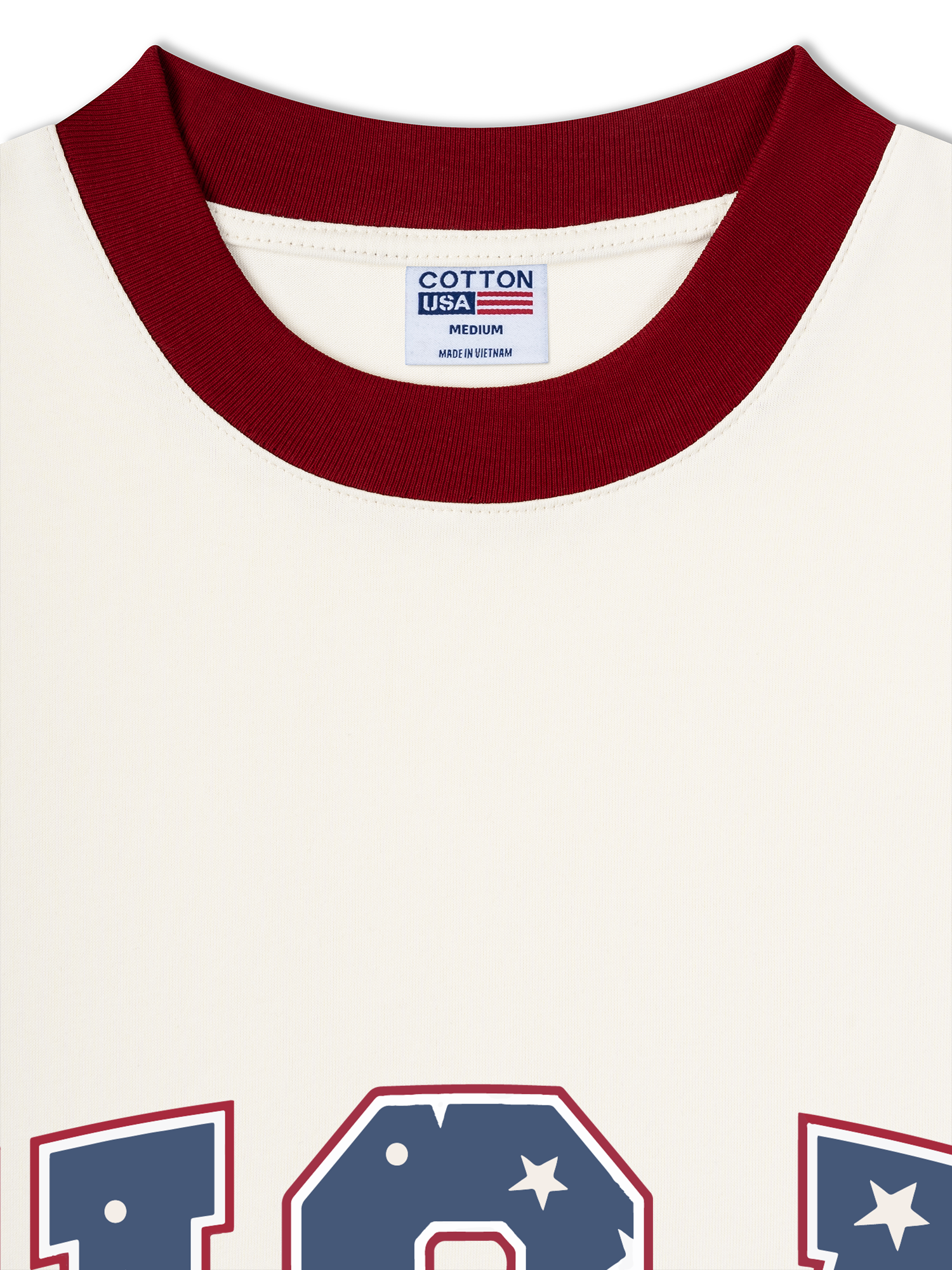 Áo Thun Ringer Relaxed Fit USA Retro Star