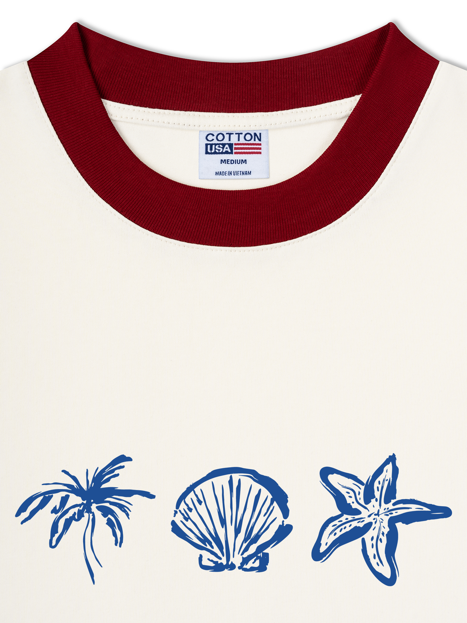 Áo Thun Ringer Relaxed Fit Tropical Sea You Soon