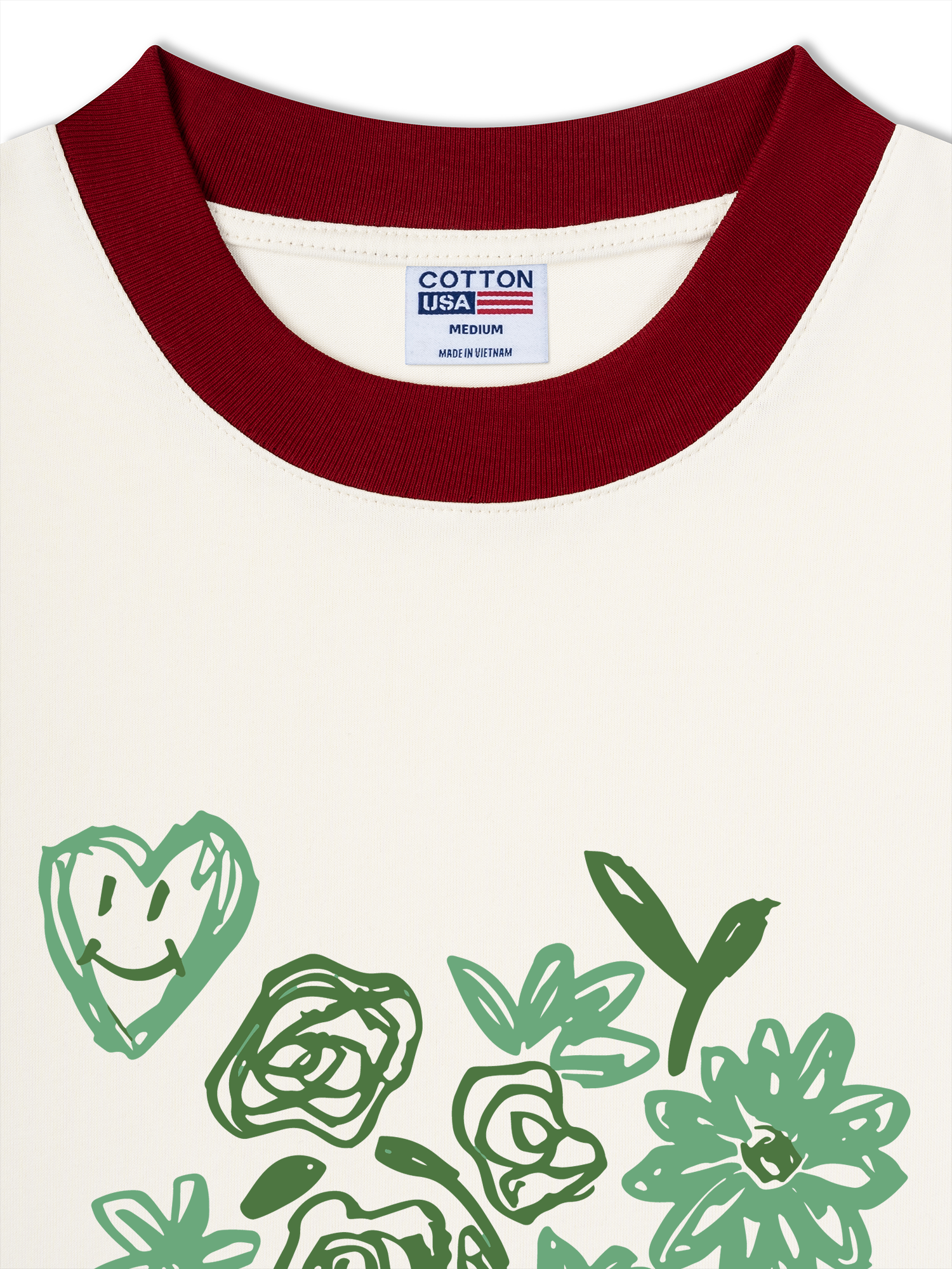 Áo Thun Ringer Relaxed Fit Floral Artiste Des Fleurs