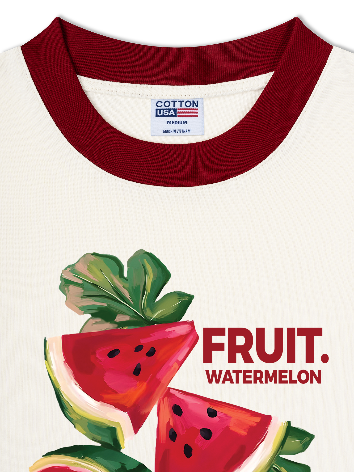 Áo Thun Ringer Relaxed Fit Tropical Watermelon