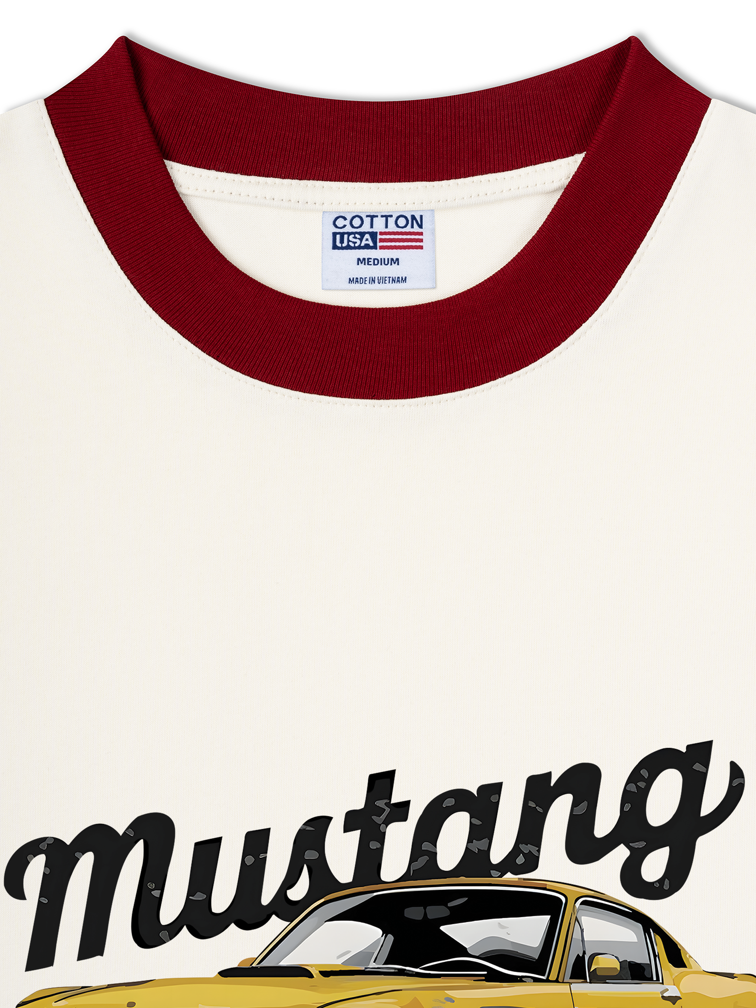 Áo Thun Ringer Relaxed Fit Mustang Yellow