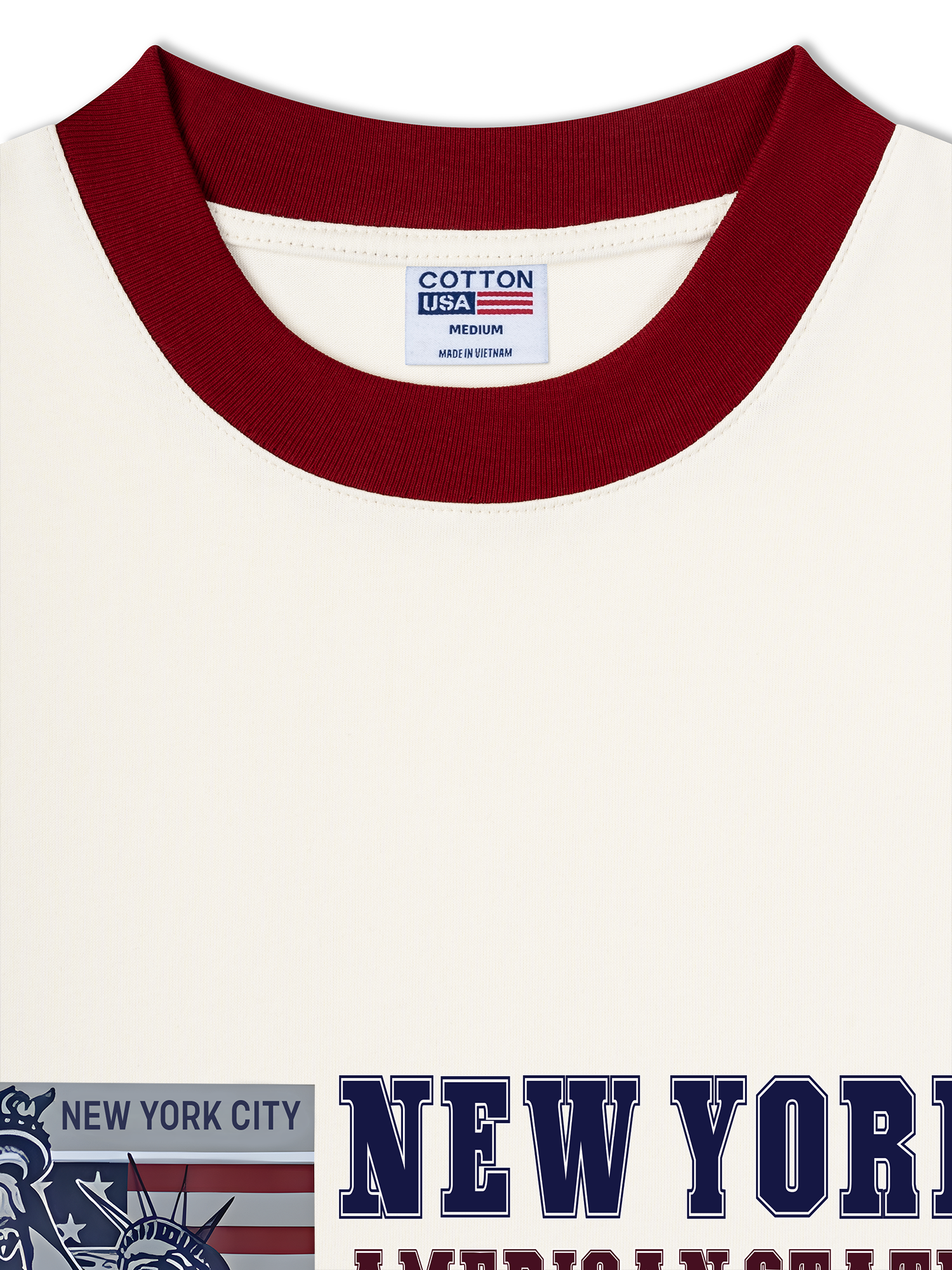 Áo Thun Ringer Relaxed Fit USA New York City