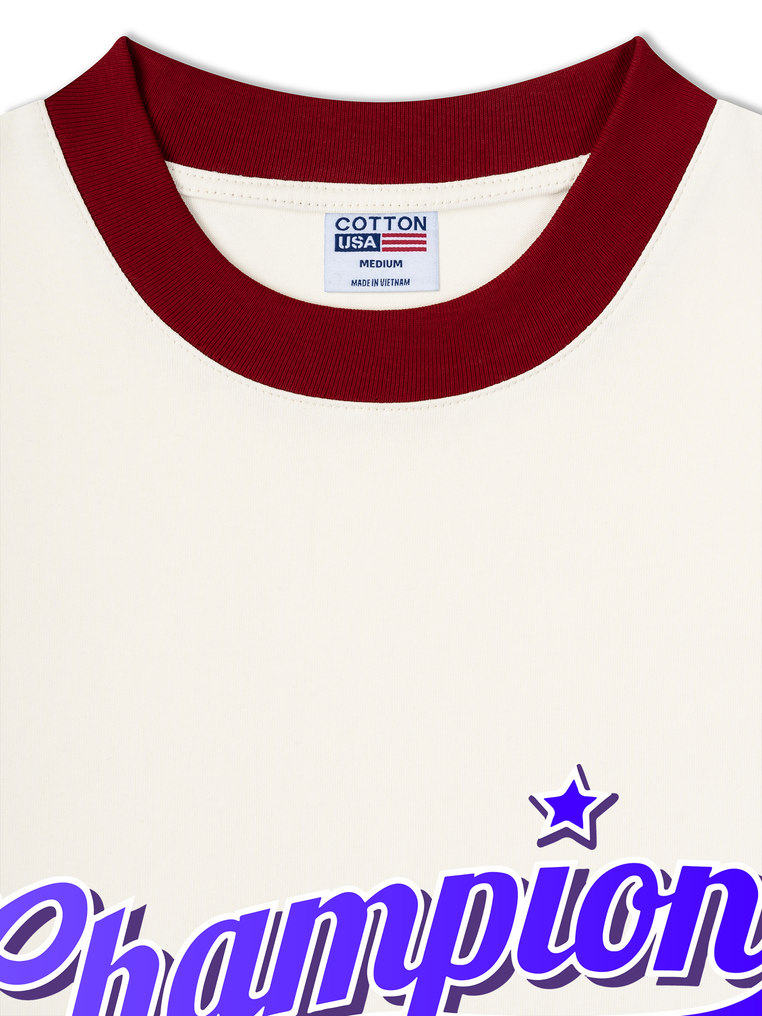 Áo Thun Ringer Relaxed Fit Champions Retro Star