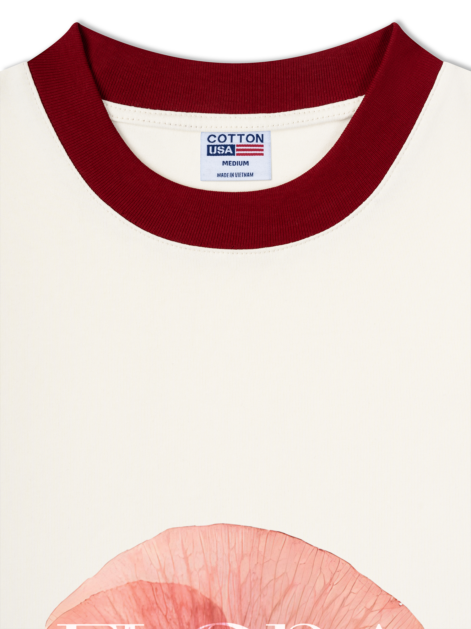 Áo Thun Ringer Relaxed Fit Floral Quote