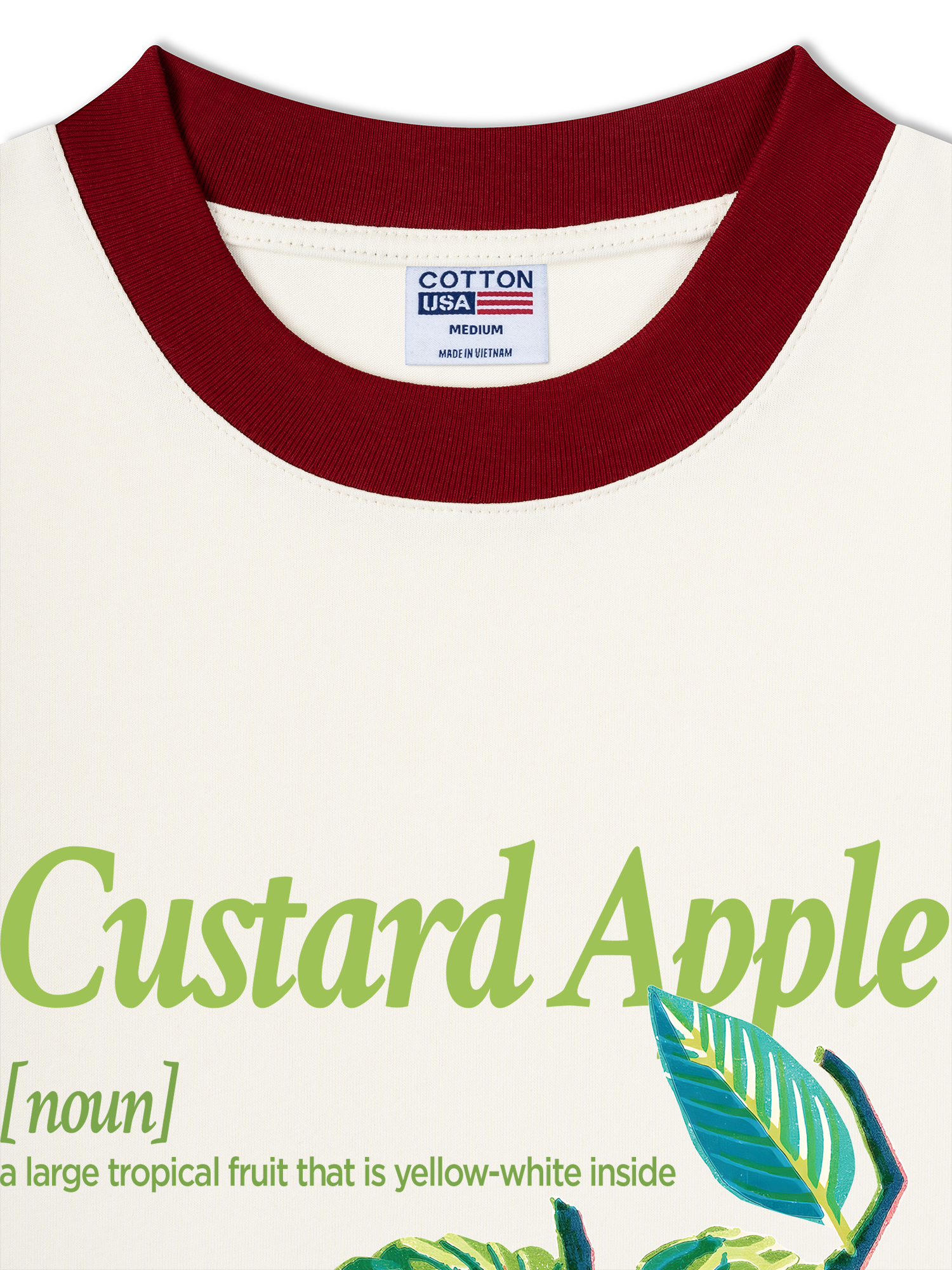 Áo Thun Ringer Relaxed Fit Tropical Custard Apple