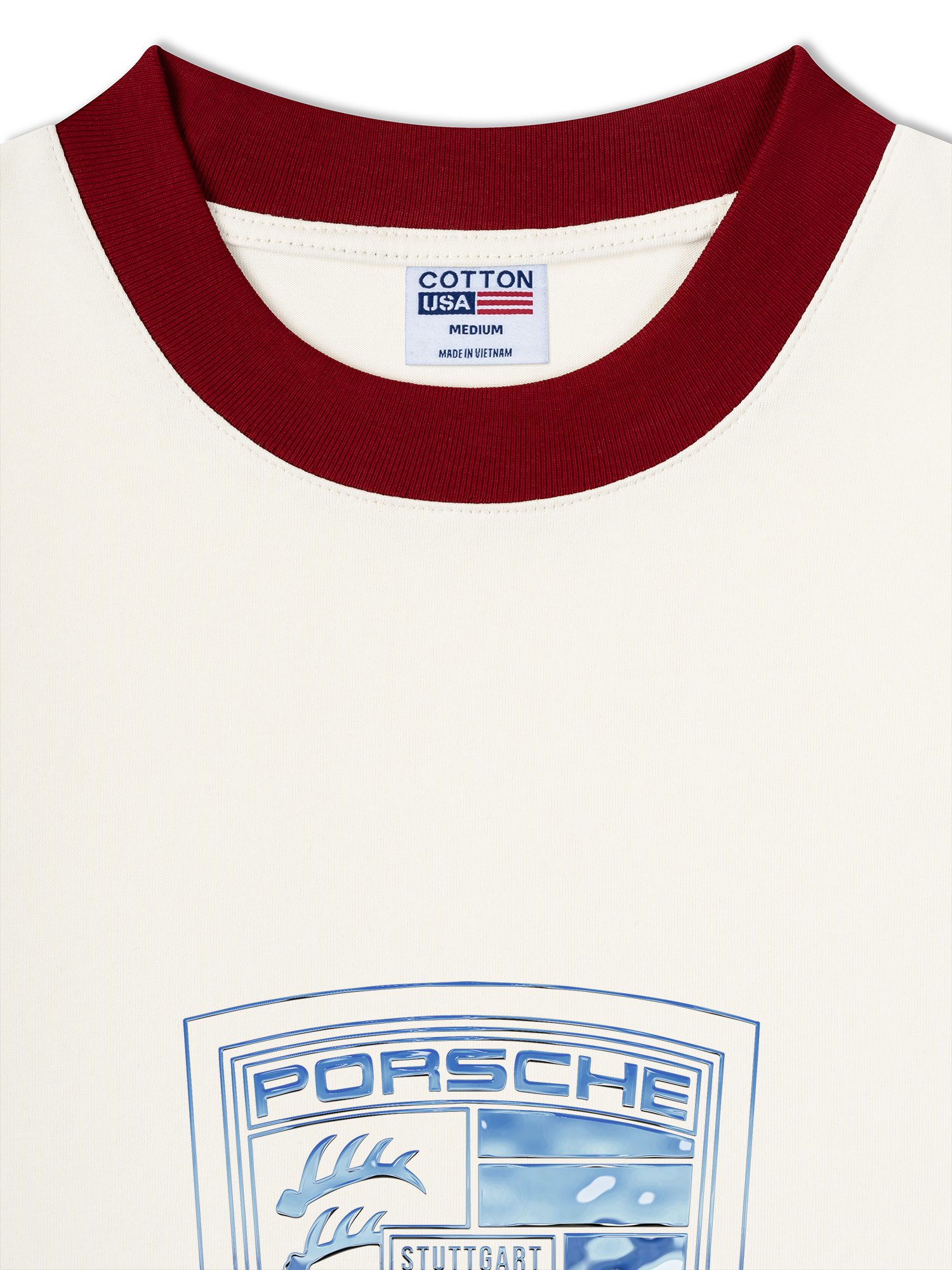 Áo Thun Ringer Relaxed Fit Porsche Metal Material